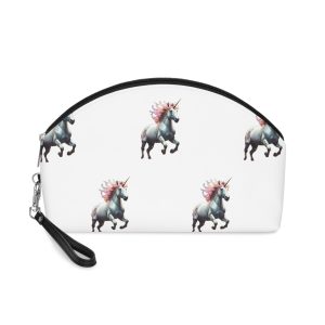 Beautiful Unicorn Running Magical Meadow Unicorn Background Images Whimsical Unicorn (22) Makeup Bag