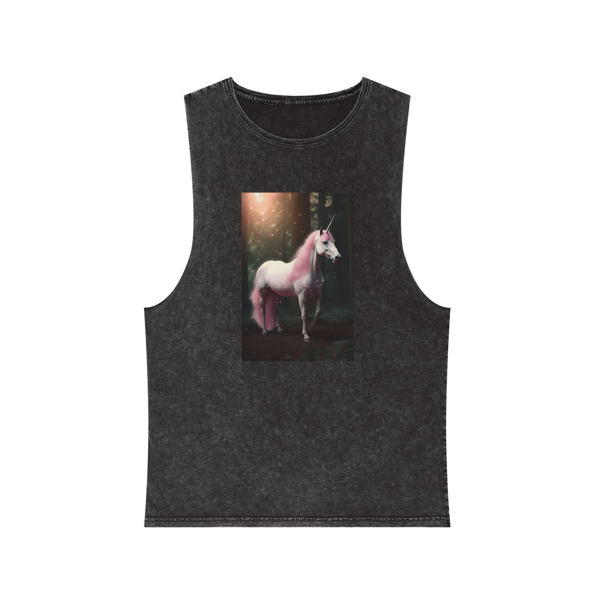 Magical Mythical Unicorn Creature Unisex Stonewash Tank Top