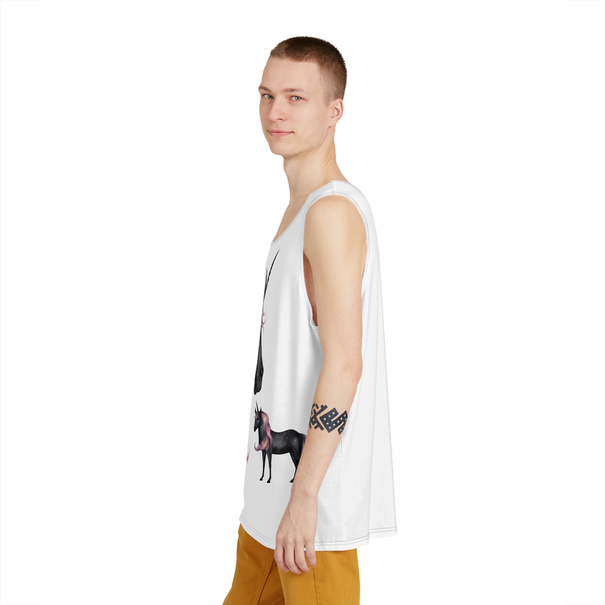 There Is Unicorn Star Sky Generative Ai Mens Tank Aop Product