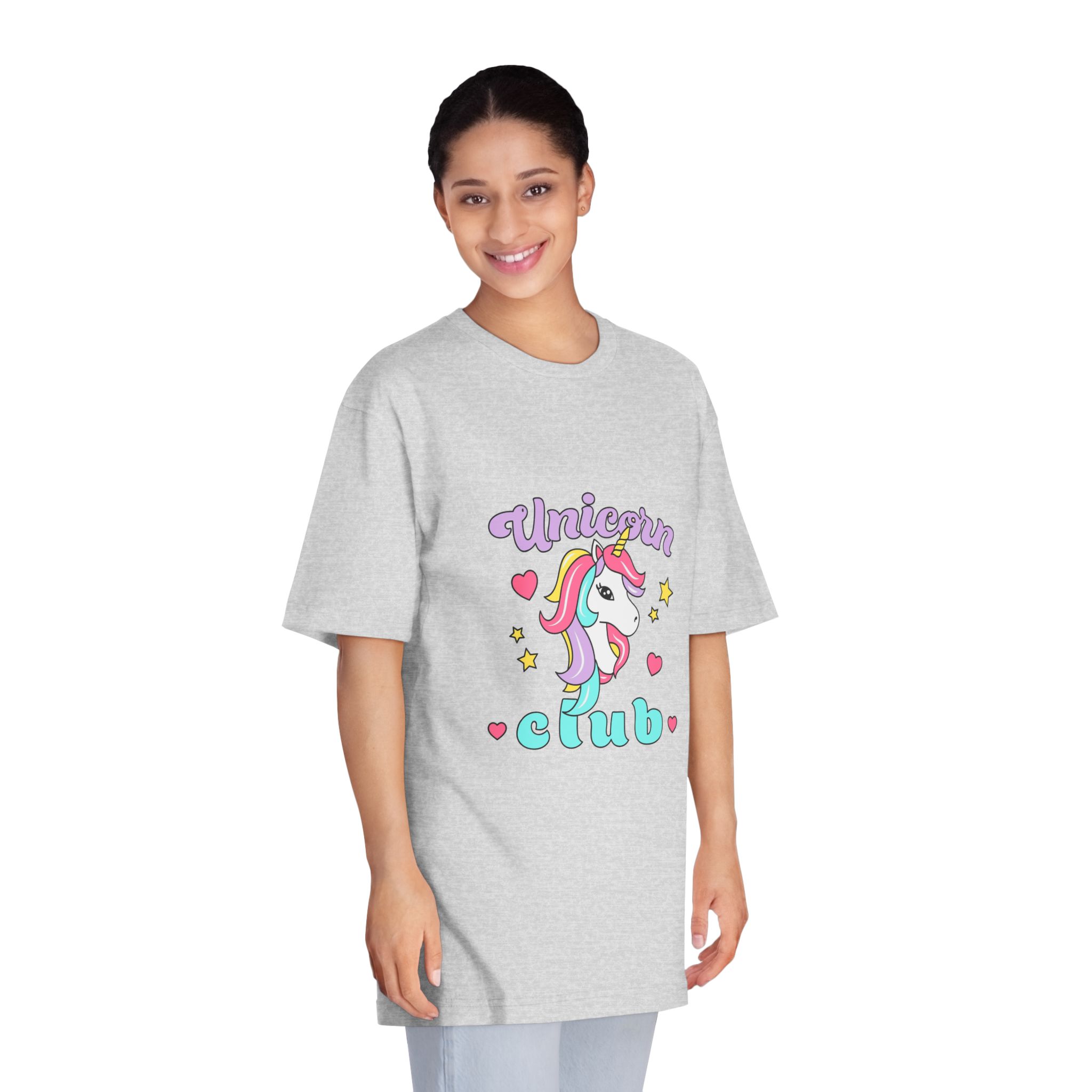 Unicorn Club Text With Colorful Hair Unicorn Unisex Classic Crewneck T Shirt - Image 15