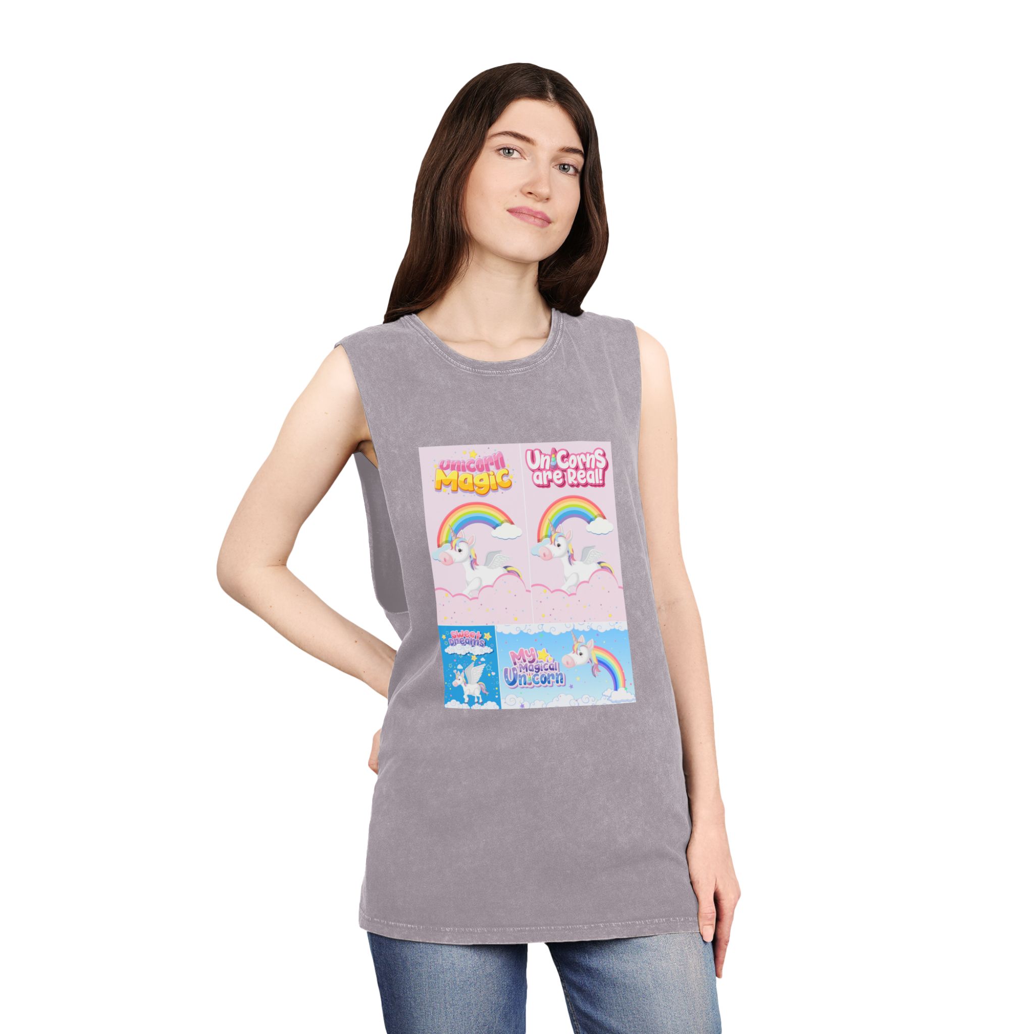 Unicorn V499 Unisex Stonewash Tank Top - Image 20