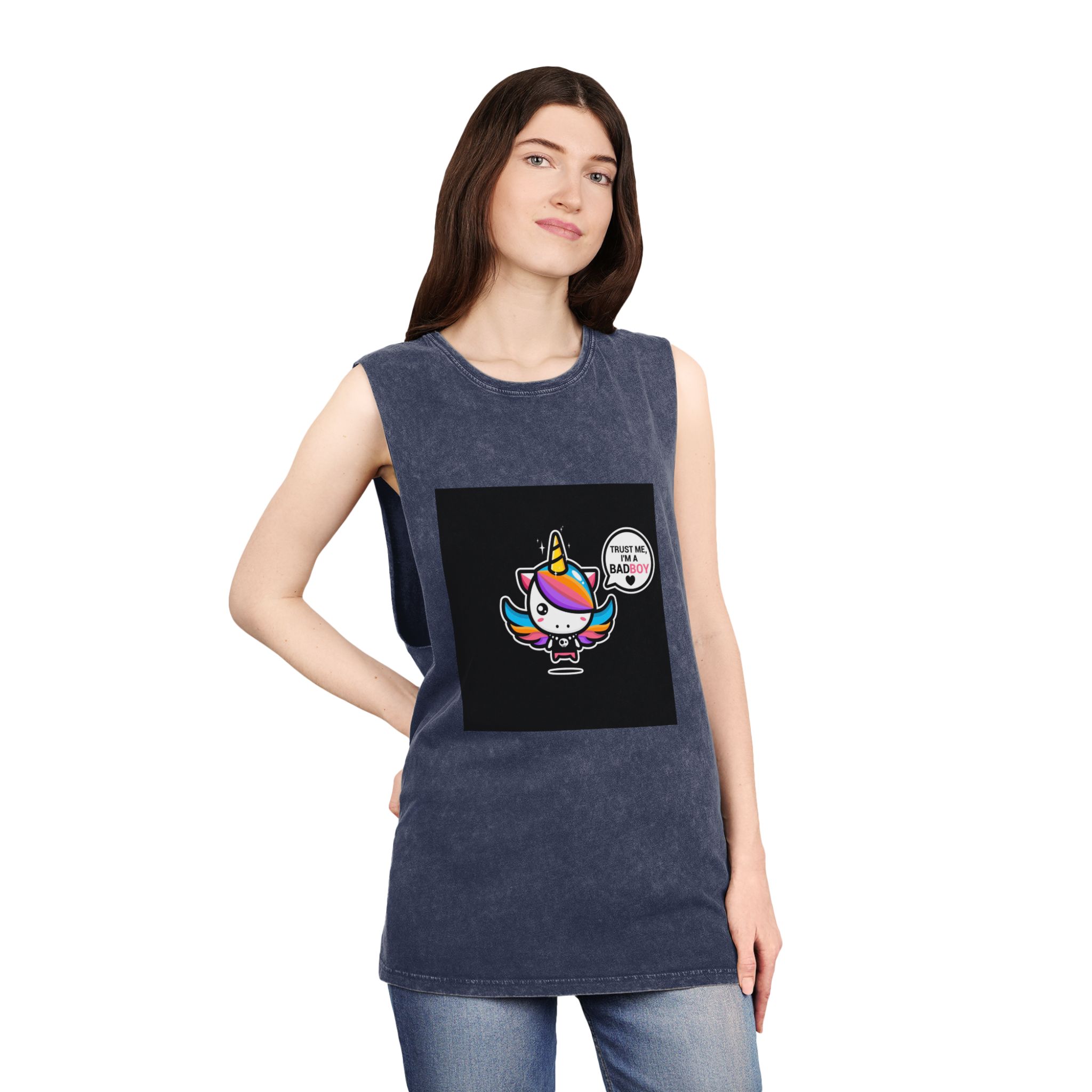 Cool Bad Boy Unisex Stonewash Tank Top - Image 16