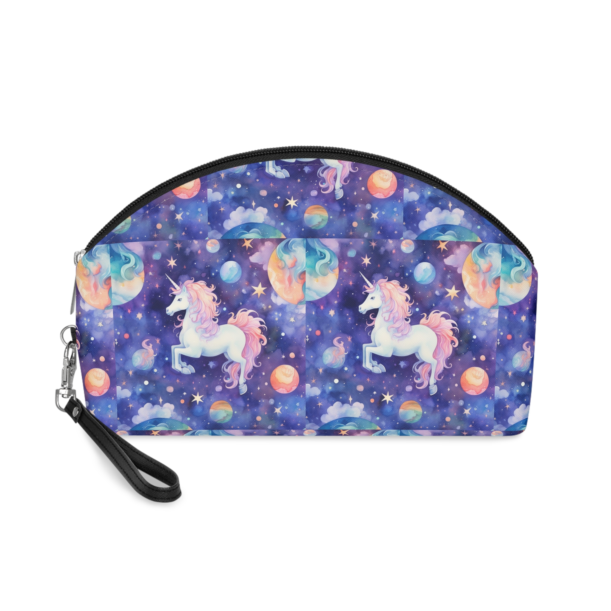 There Is Unicorn That Is Flying Through Sky Generative Ai Makeup Bag