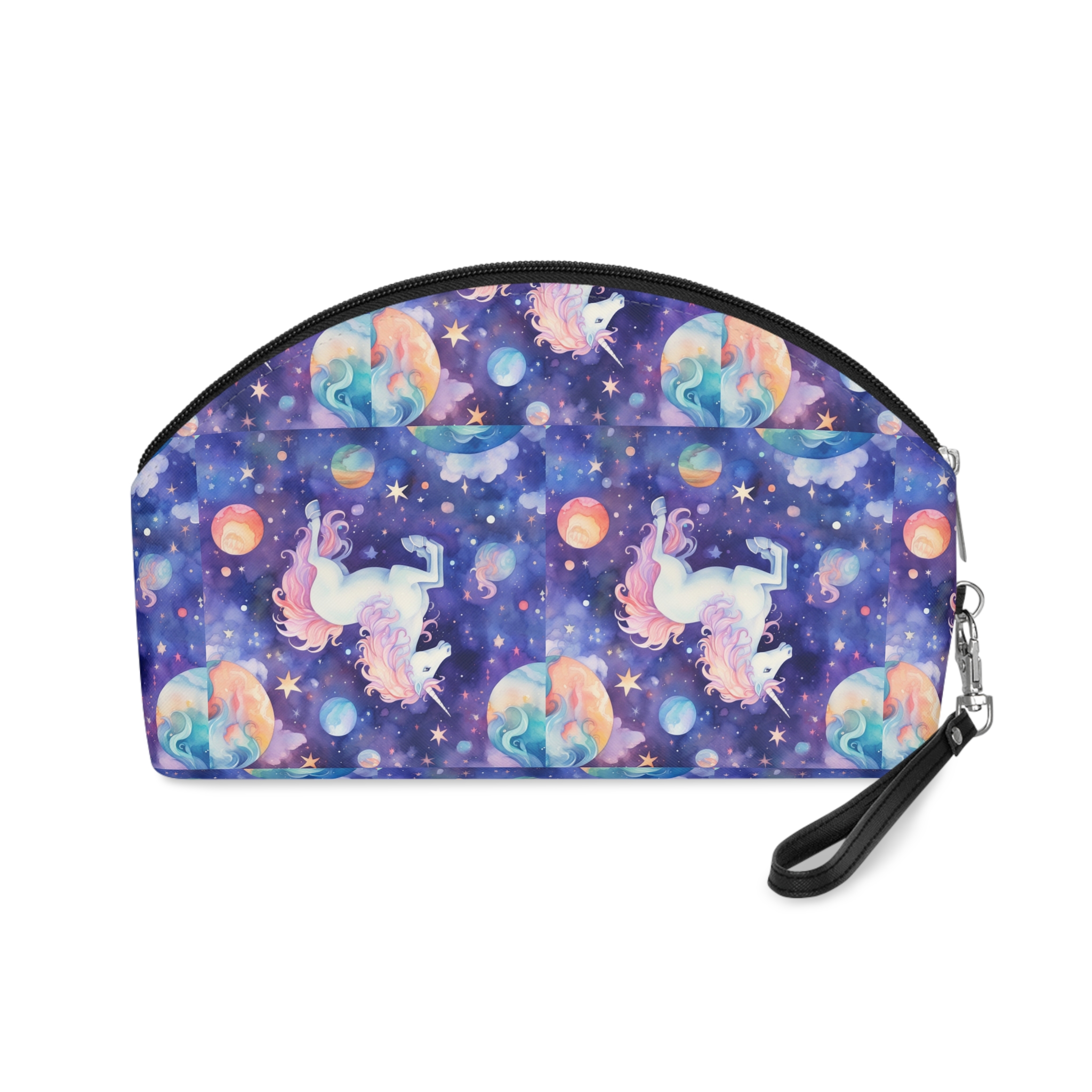 There Is Unicorn That Is Flying Through Sky Generative Ai Makeup Bag - Image 2