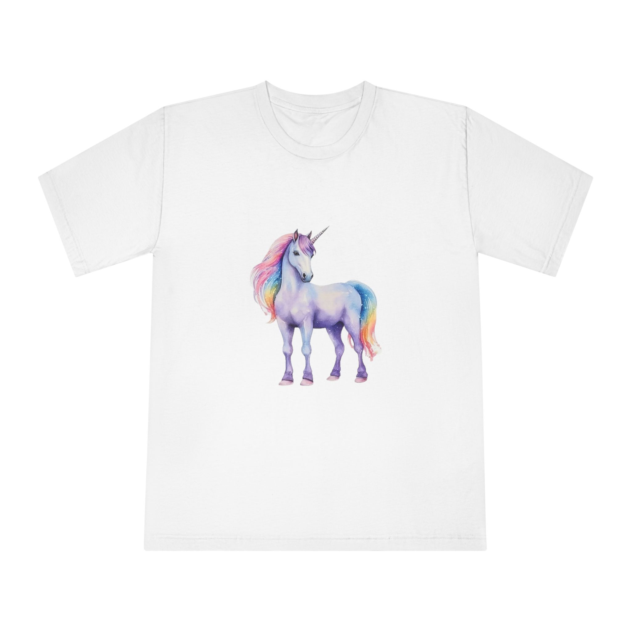 Cute Watercolor Unicorn Illustration Ai Generativexa Unisex Classic Crewneck T Shirt