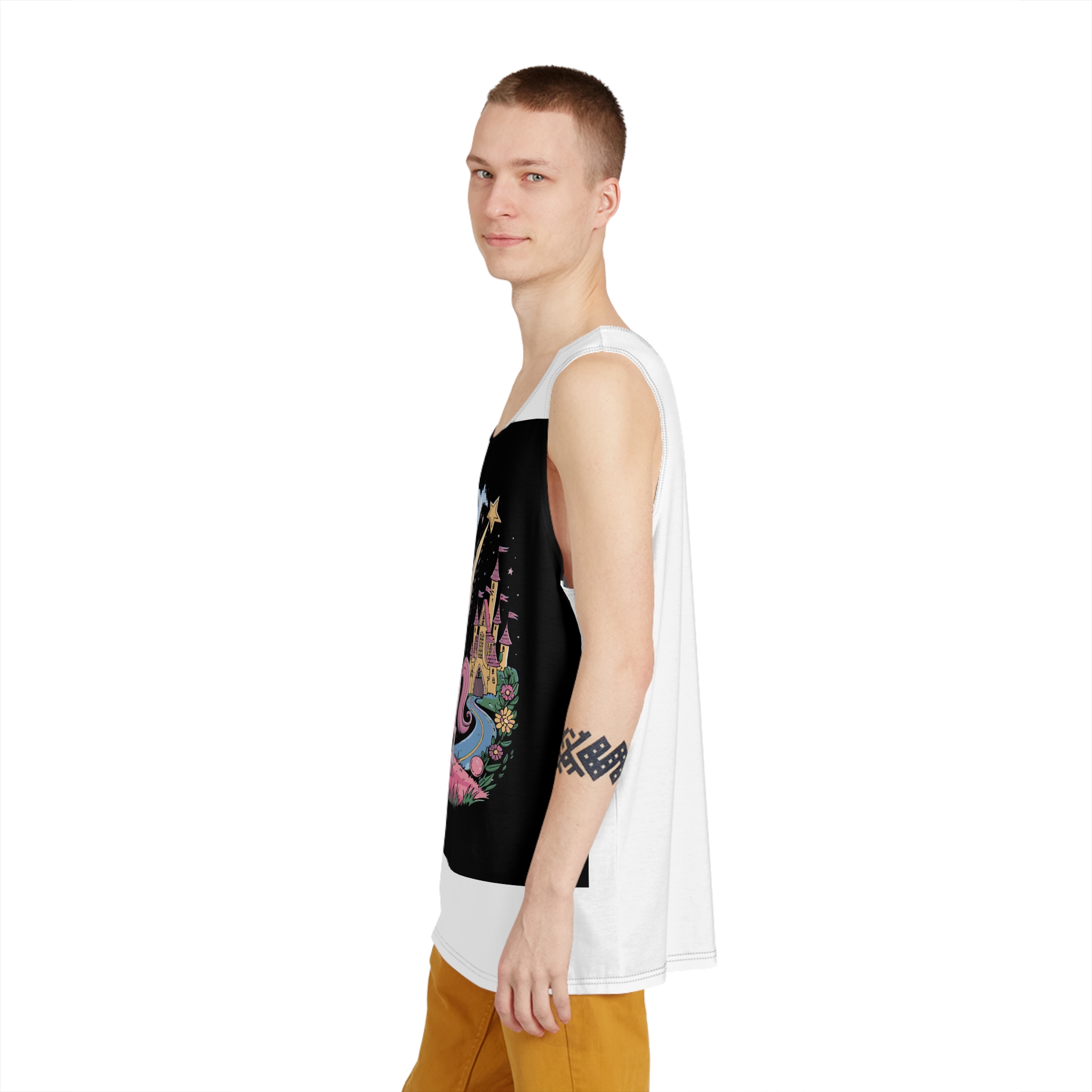 Unicorn With Star Its Head Is Drawn By Unicorn Mens Tank Aop