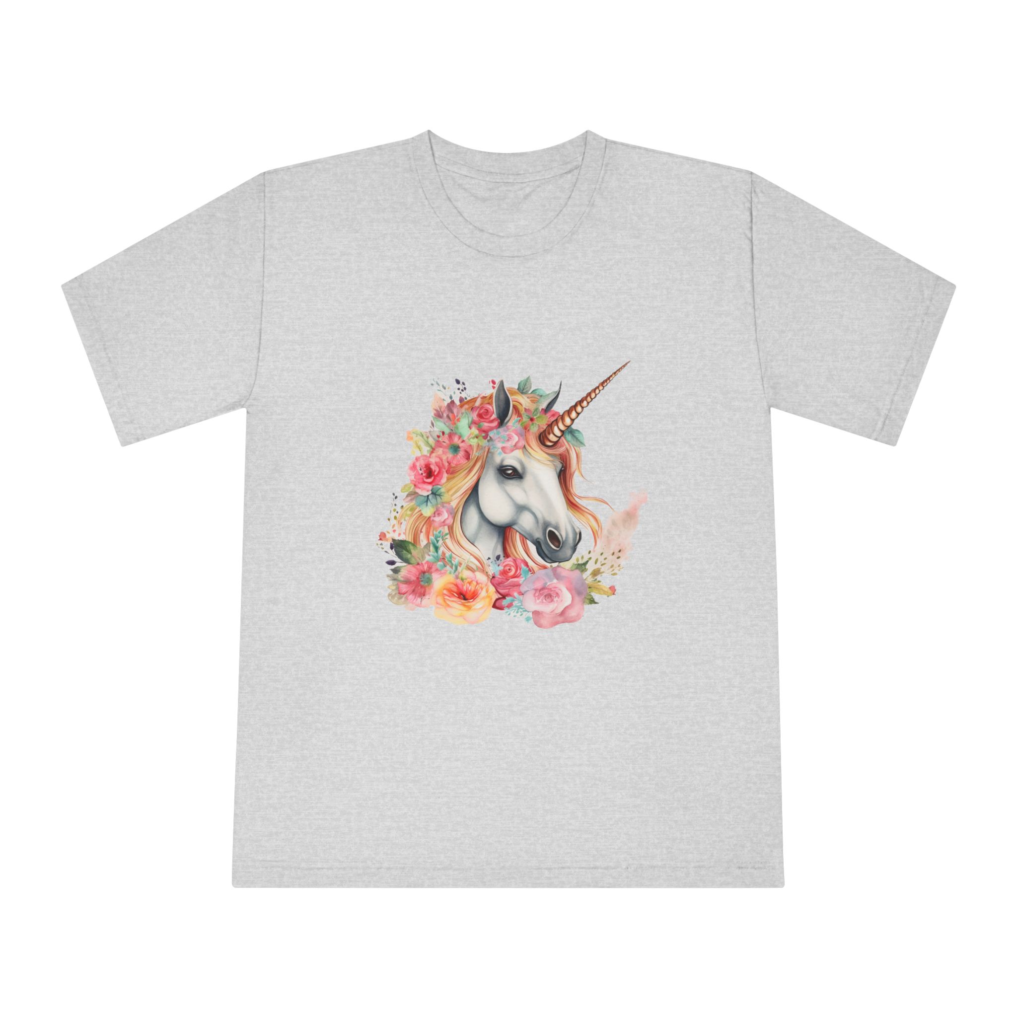 Unicorn With Flower Crown It (1) Unisex Classic Crewneck T Shirt - Image 13