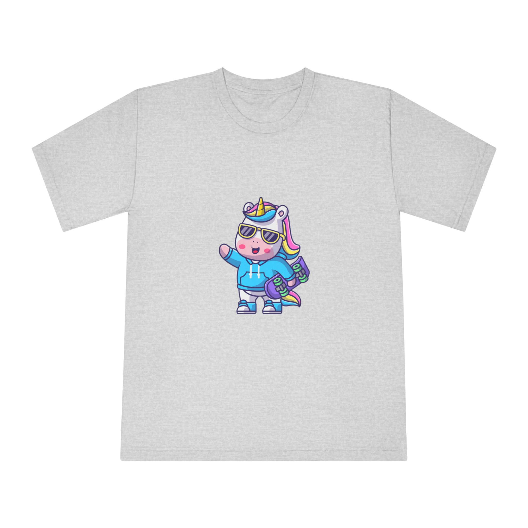 Cute Unicorn Skate Unisex Classic Crewneck T Shirt - Image 13