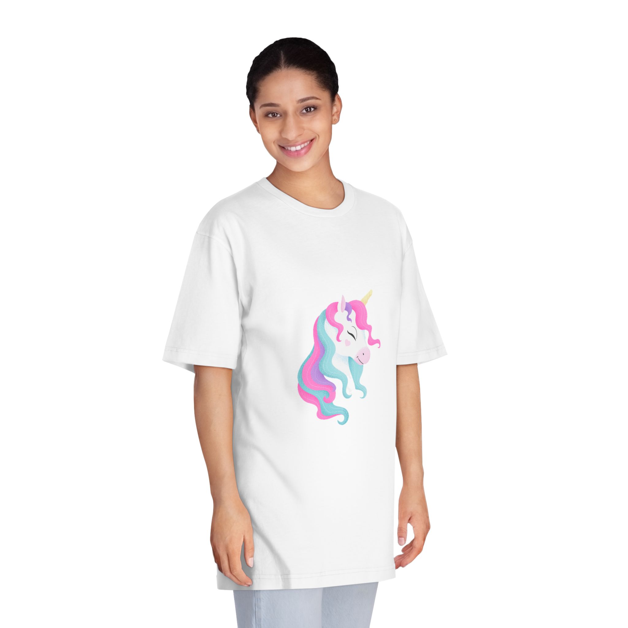 Popular Unicorn Drawing Fashion Illustration Drawing Modern Style Clothes Unicorn Shape Noise Unisex Classic Crewneck T Shirt - Image 3
