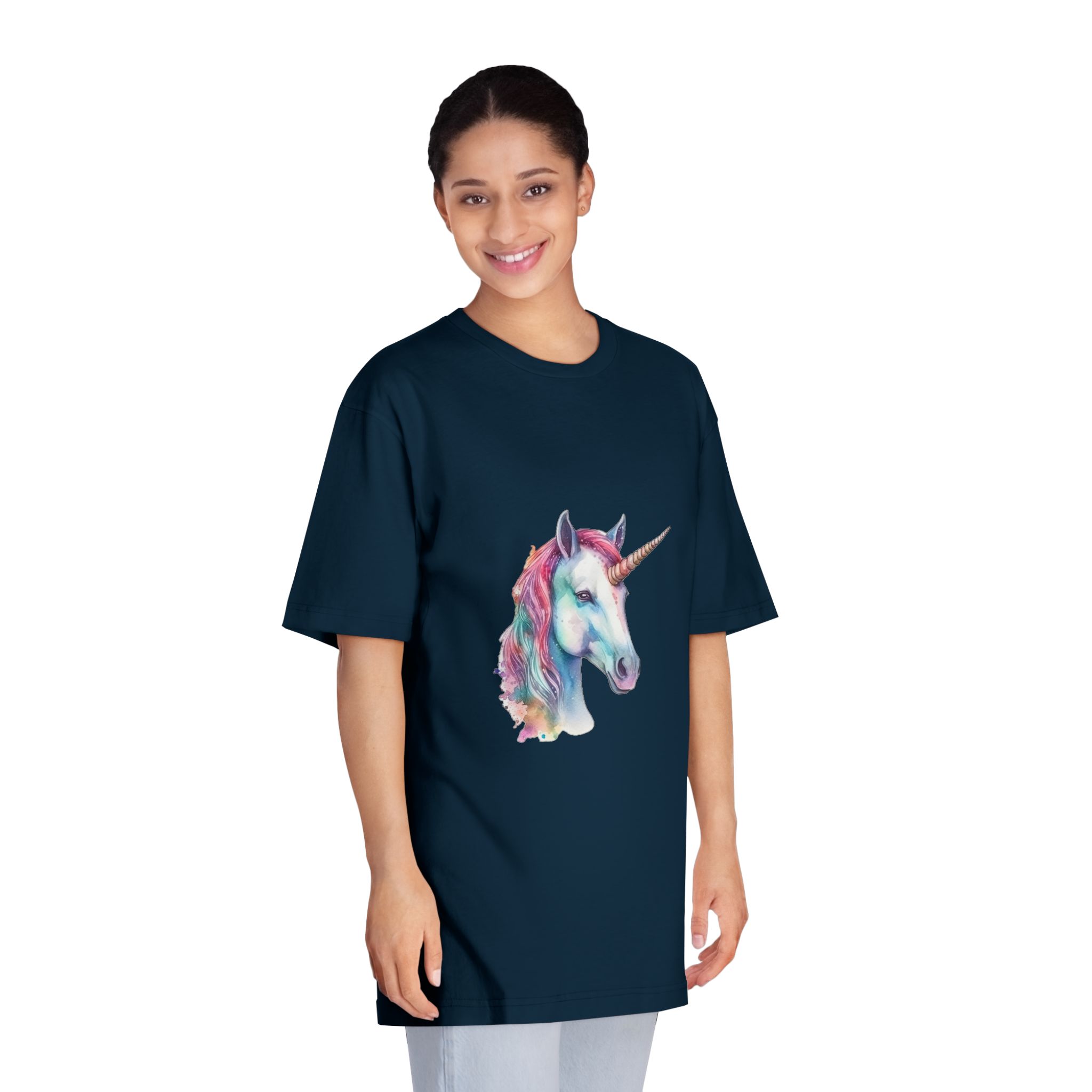 Cute Watercolor Unicorn Illustration Ai Generativexa (1) Unisex Classic Crewneck T Shirt - Image 19