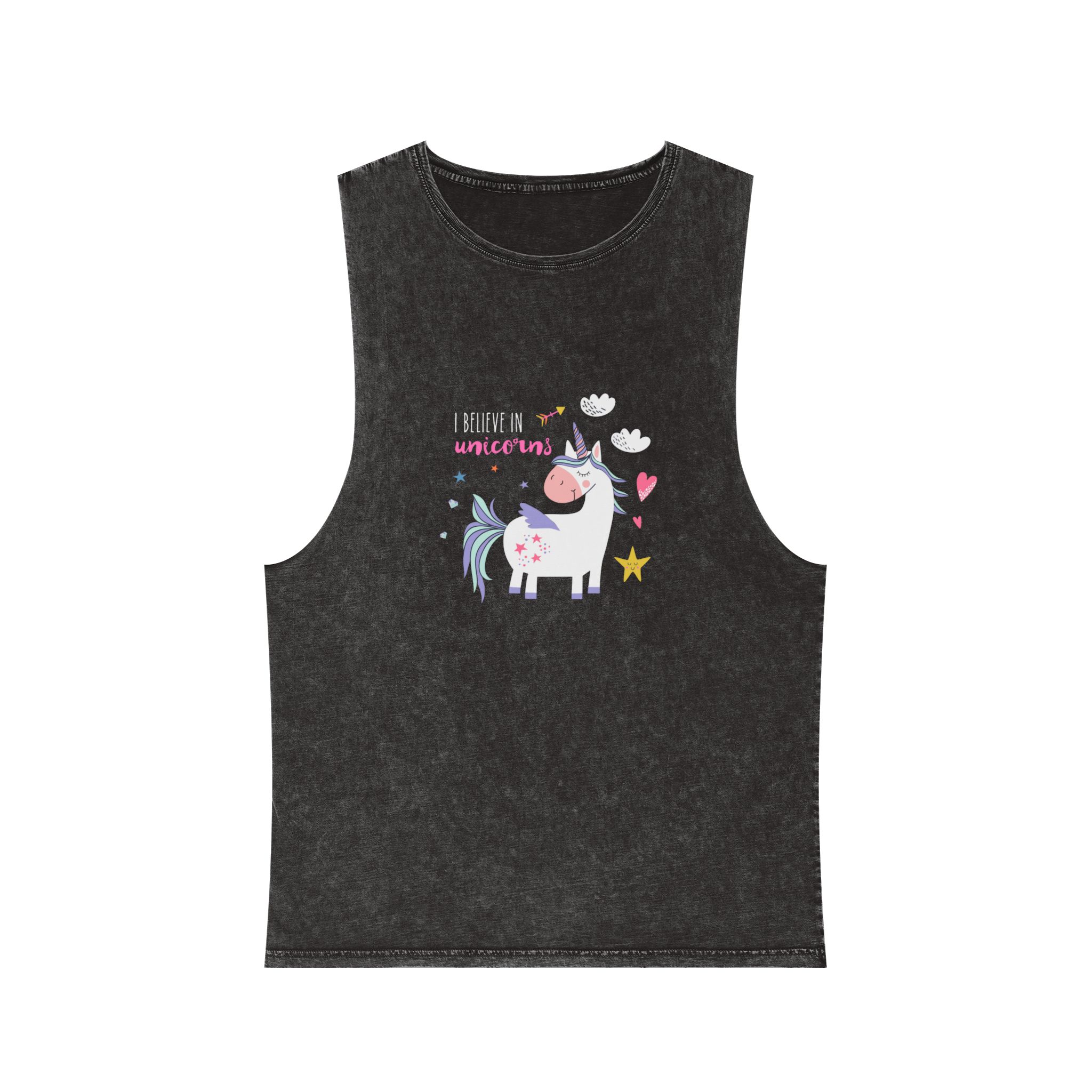I Belive In Unicorns 1 162429 Unisex Stonewash Tank Top