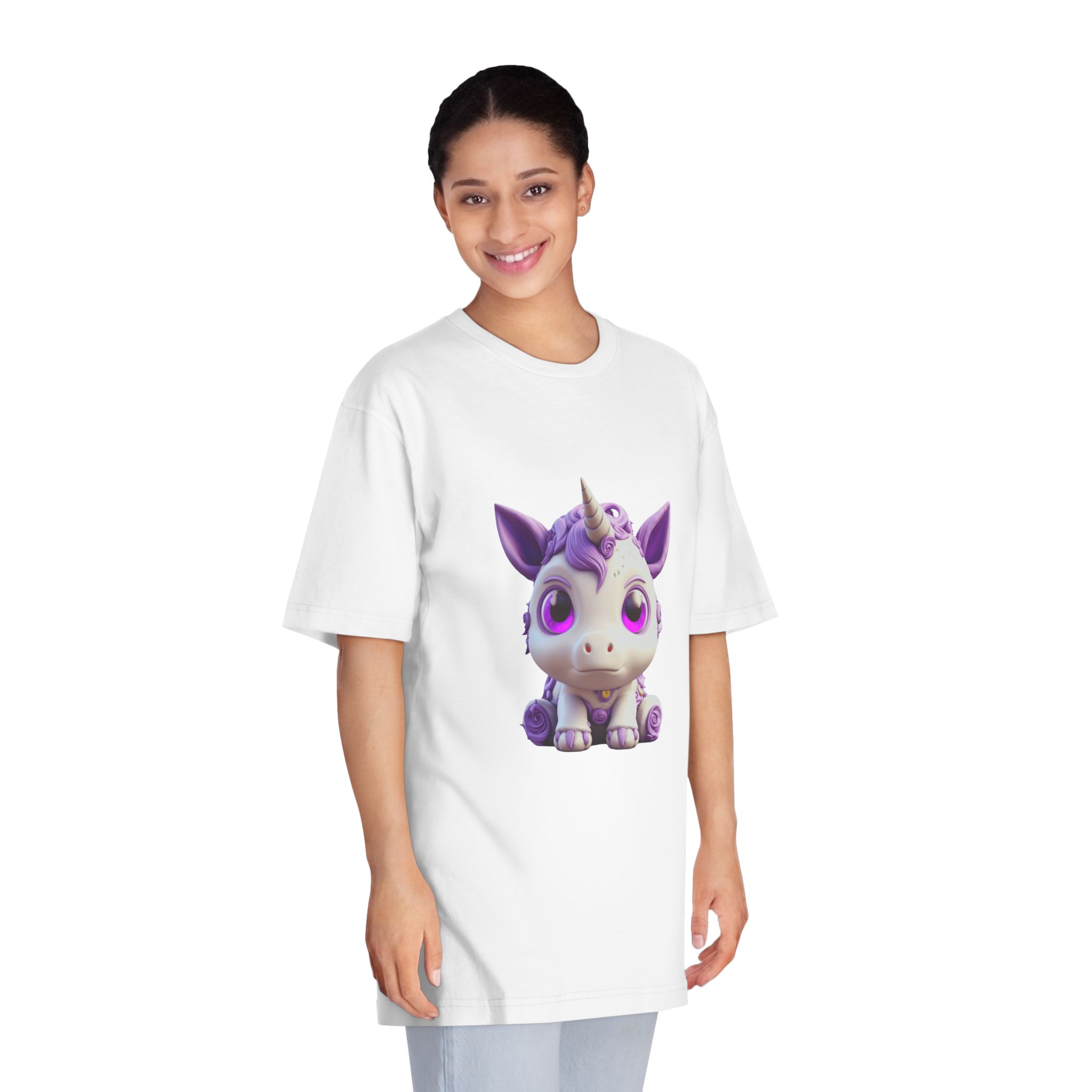 Unicorns 348 Unisex Classic Crewneck T Shirt - Image 3