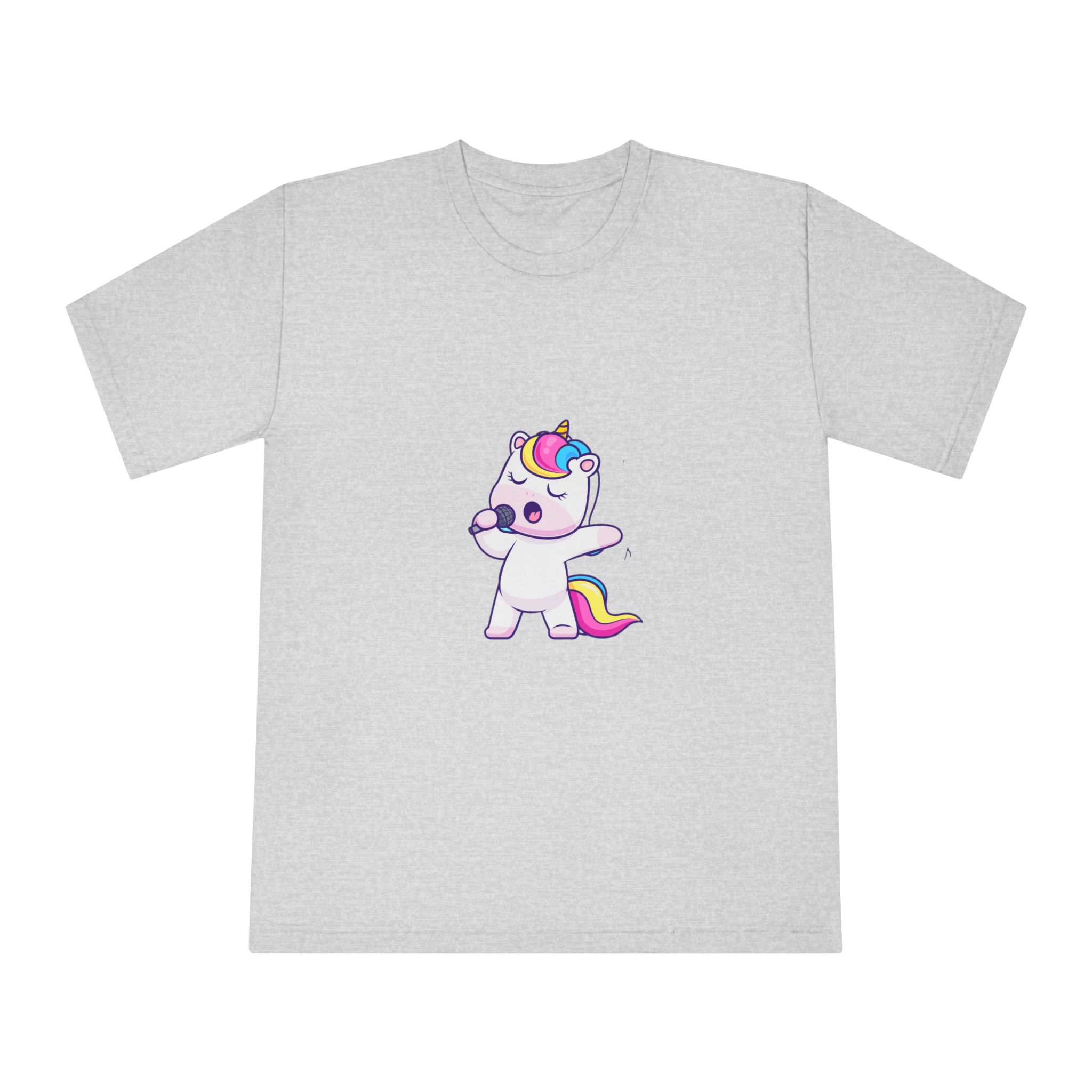 Cute Unicorn Singing Unisex Classic Crewneck T Shirt - Image 13