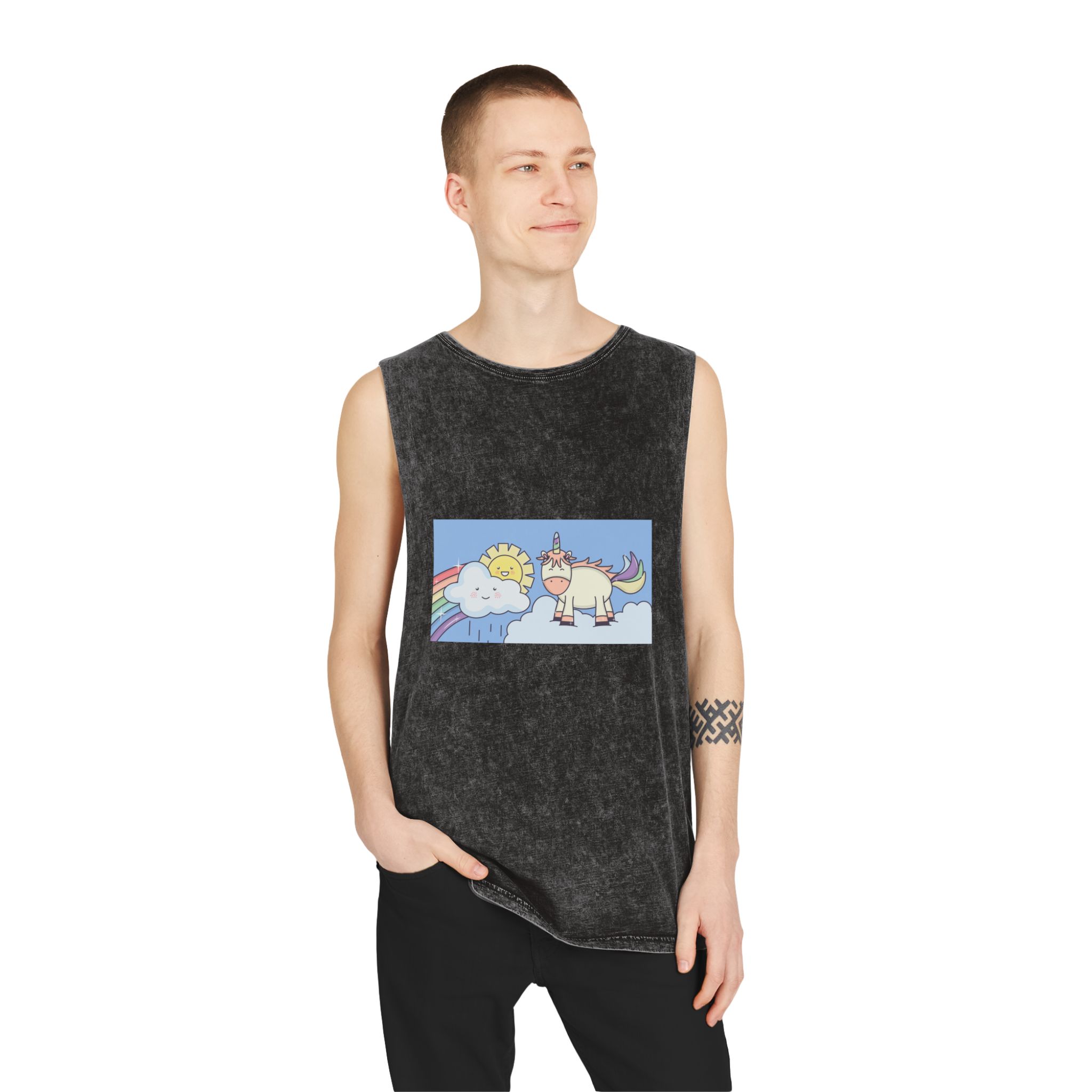 Unicorn V354 Unisex Stonewash Tank Top - Image 3