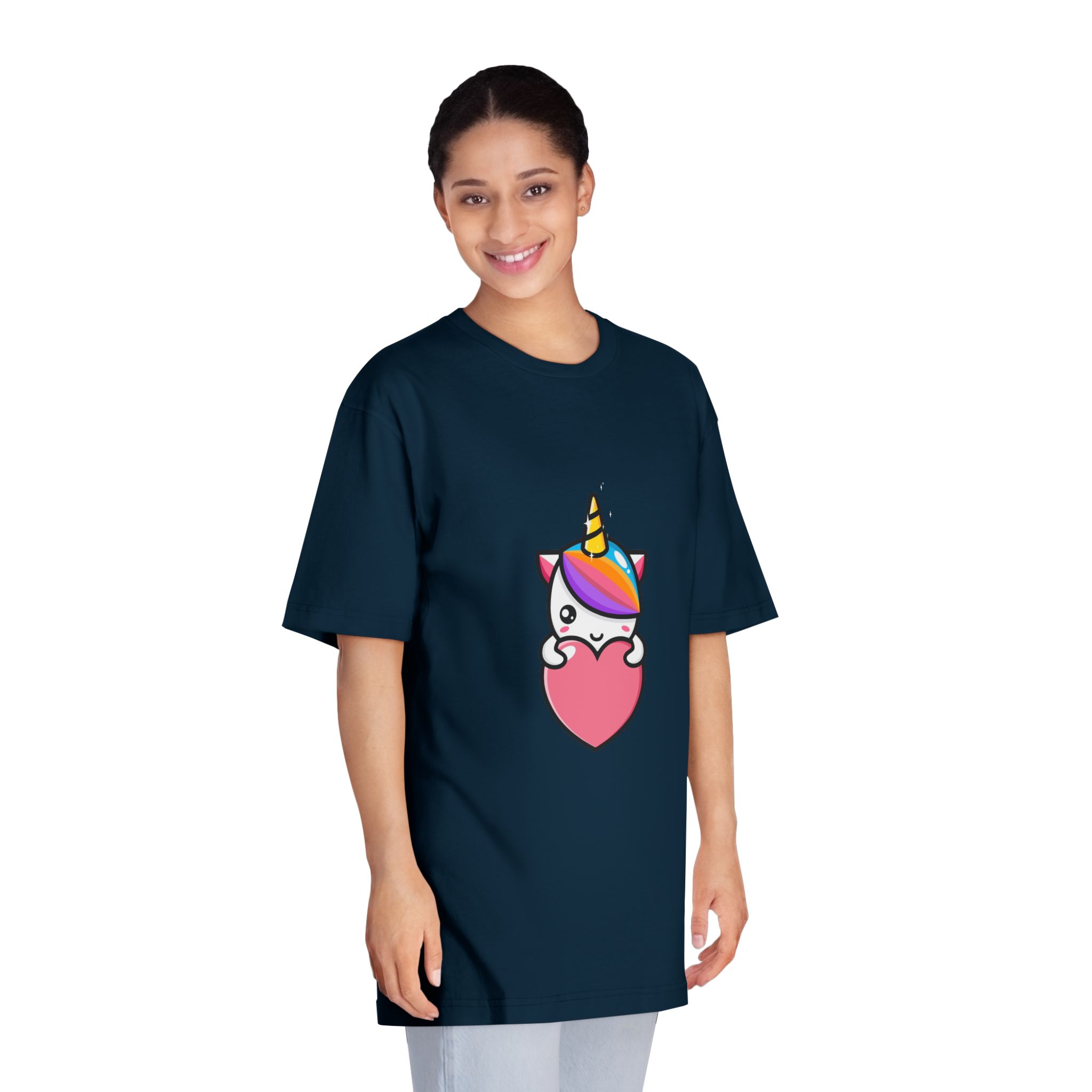 Cute Unicorn Mascot Design (7) Unisex Classic Crewneck T Shirt - Image 19