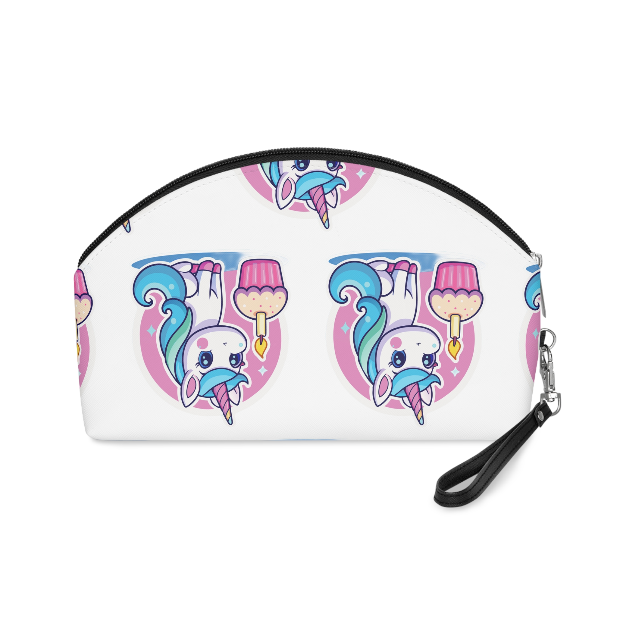 Vector Cute Unicorn Cartoon With Birthday Cake Makeup Bag - Image 2