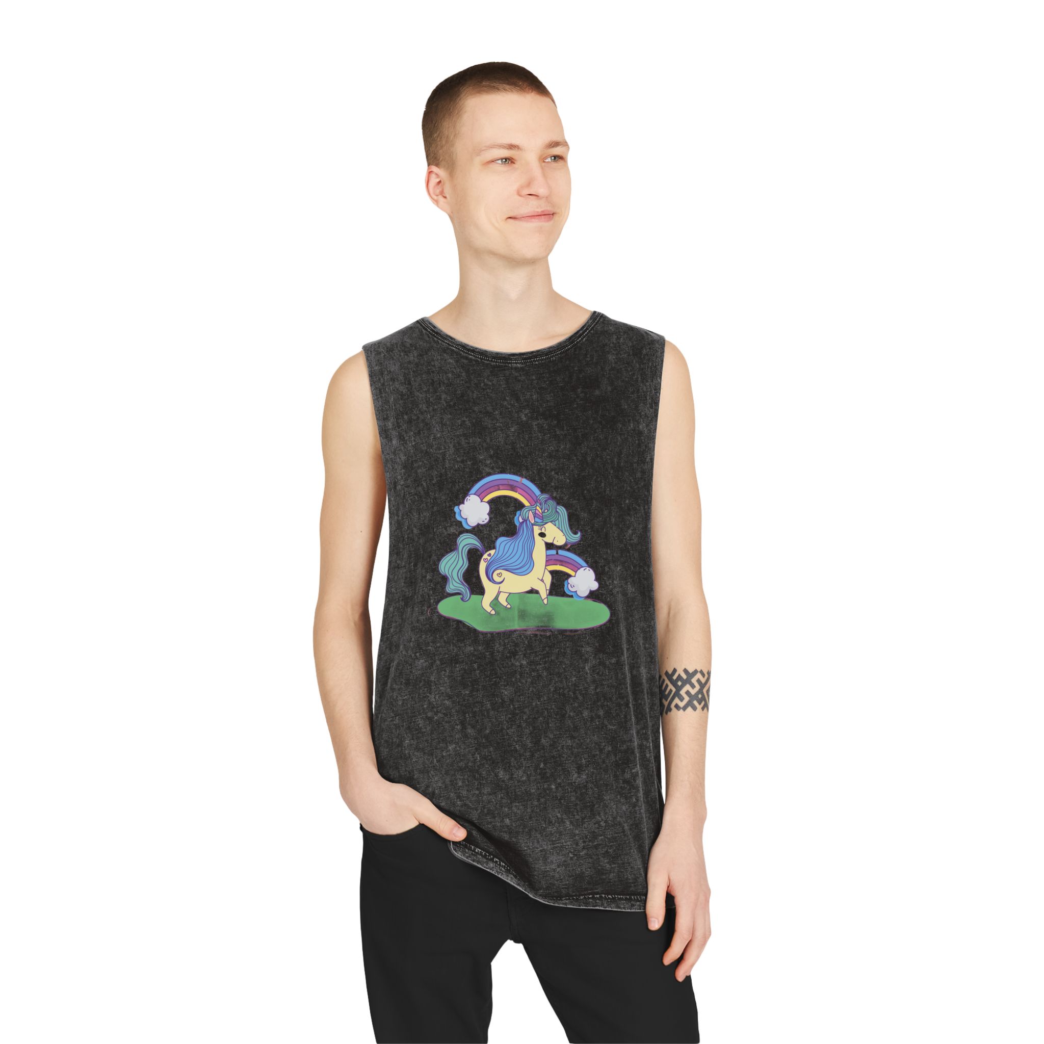 Unicorn V382 Unisex Stonewash Tank Top - Image 3