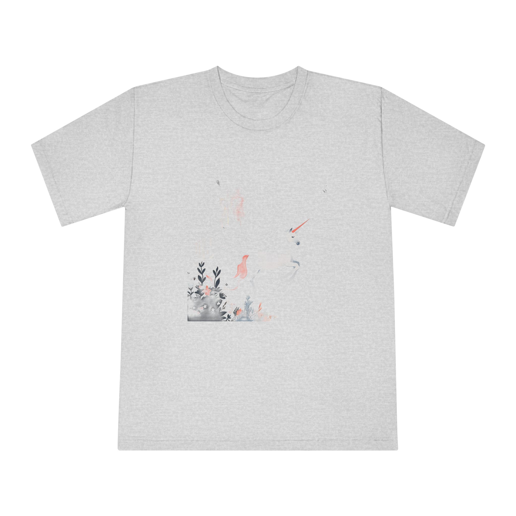Illustration Unicorn Forest With Flowers Trees Generative Ai Unisex Classic Crewneck T Shirt - Image 13