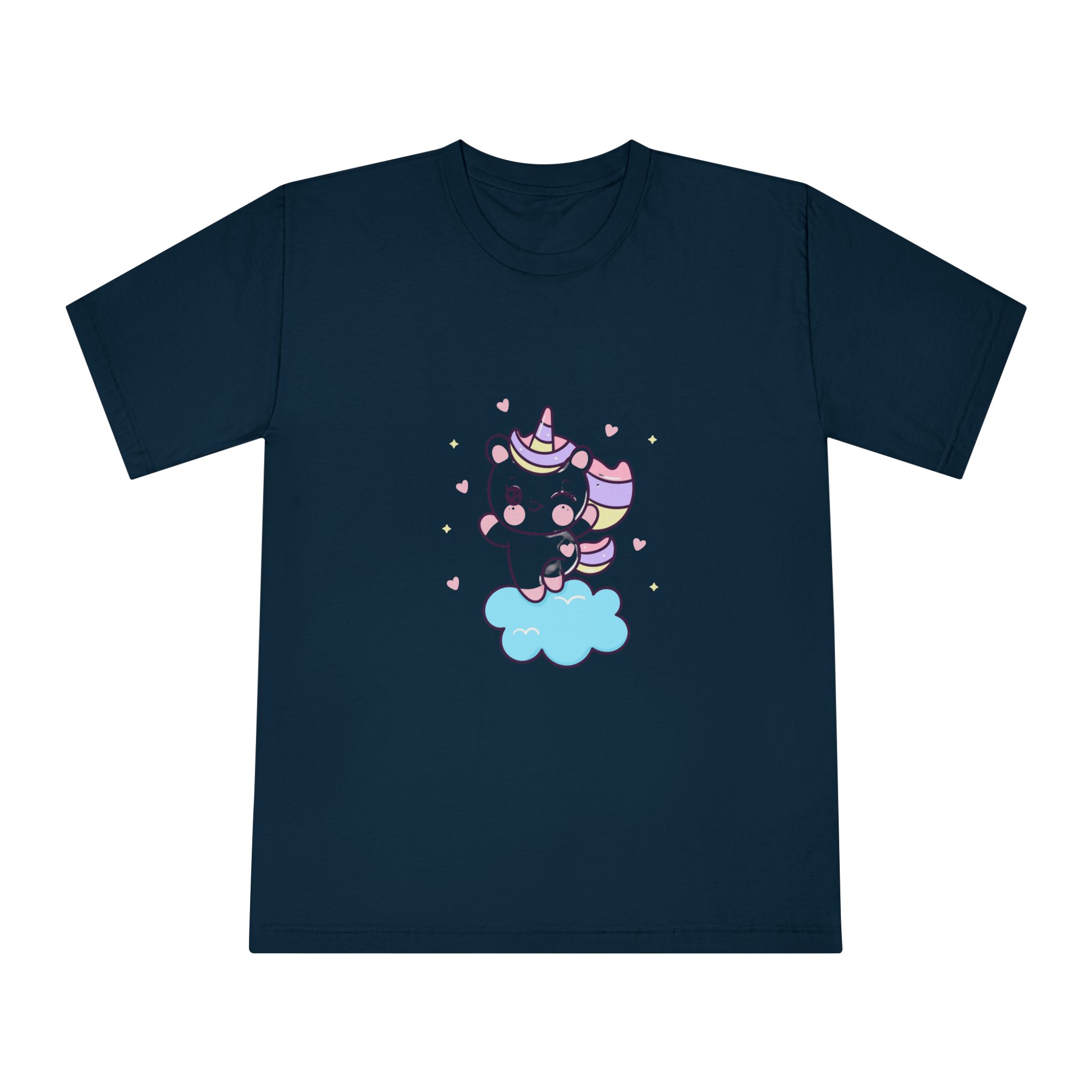 Unicorn Cloud Kawaii Animal Cartoon Fairytale Character Unisex Classic Crewneck T Shirt - Image 17