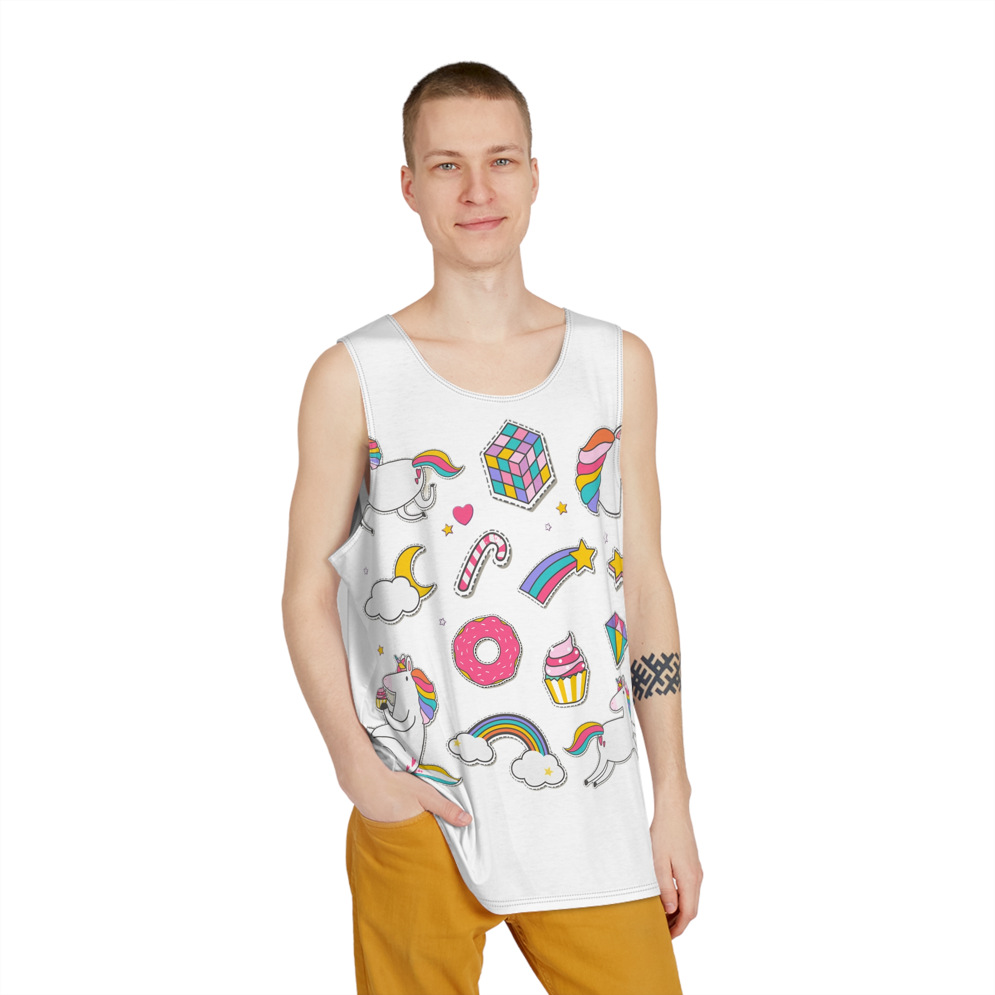 Unicorns 48 Mens Tank Aop - Image 3