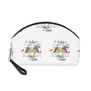 Unicorn Cat Rainbow With Magic Cloud Illustration Makeup Bag