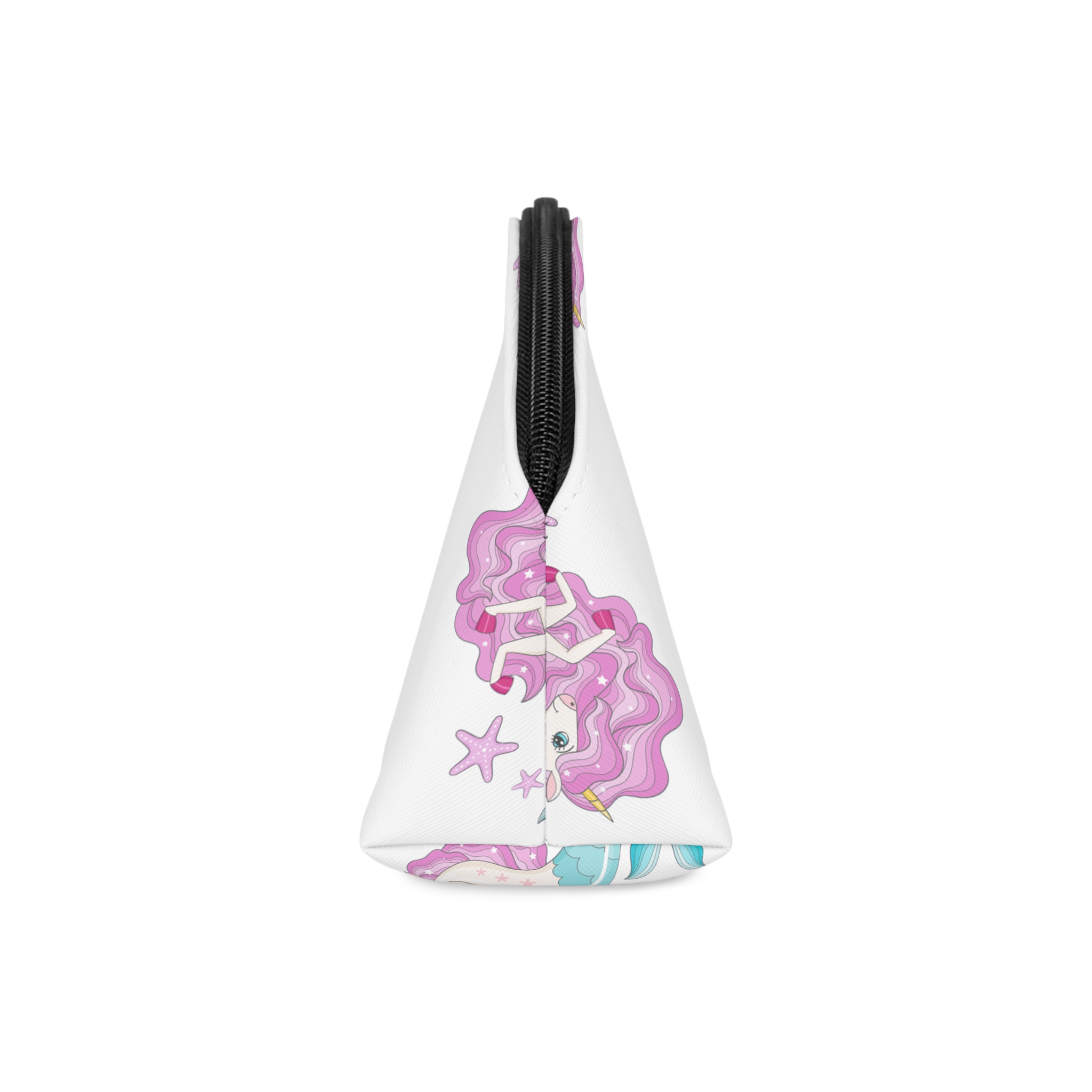 Beautiful Seahorse Unicorn With Pink Mane Makeup Bag - Image 4