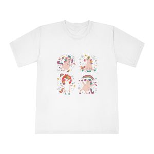 Doodle Hand Drawn Unicorn Stickers 2 Unisex Classic Crewneck T Shirt