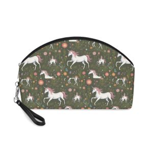 Beautiful Unicorn Running Magical Meadow Unicorn Background Images Whimsical Unicorn (56) Makeup Bag