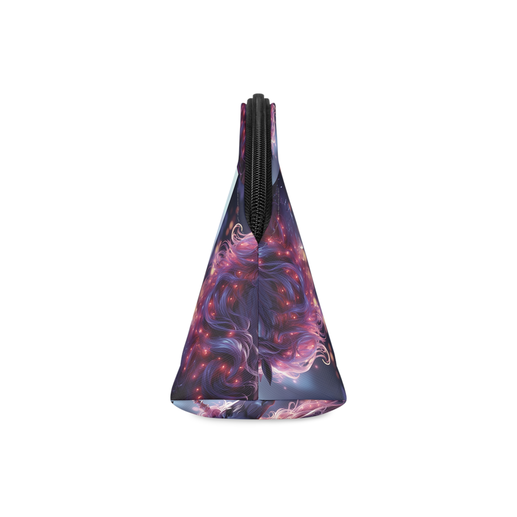 Pink 3d Mythical Unicorn With Lights Mane Makeup Bag - Image 4