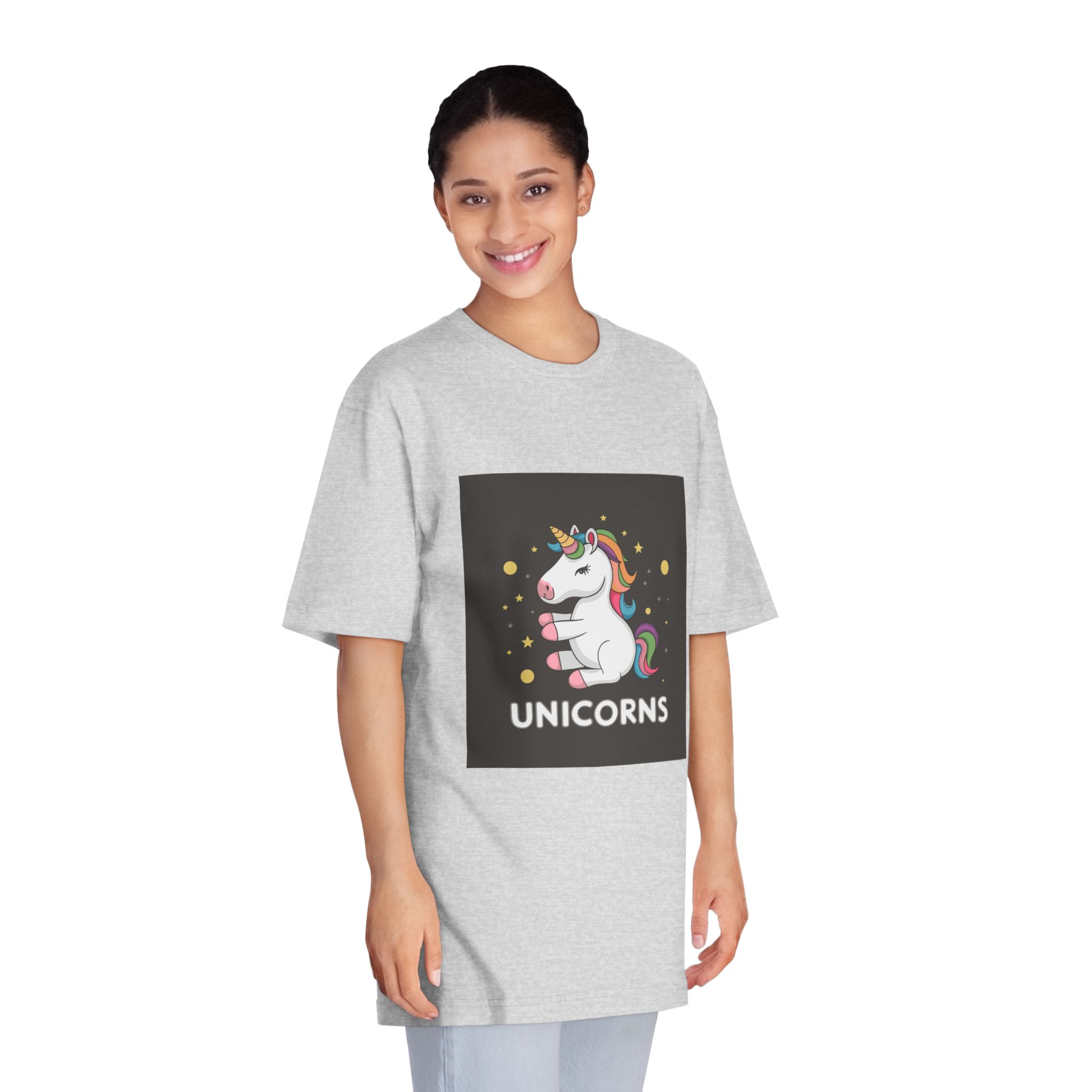 Cute Unicorn Illustration T Shirt Design Unicorn Vector Unicorn Princess Cartoon Vector Unisex Classic Crewneck T Shirt - Image 15