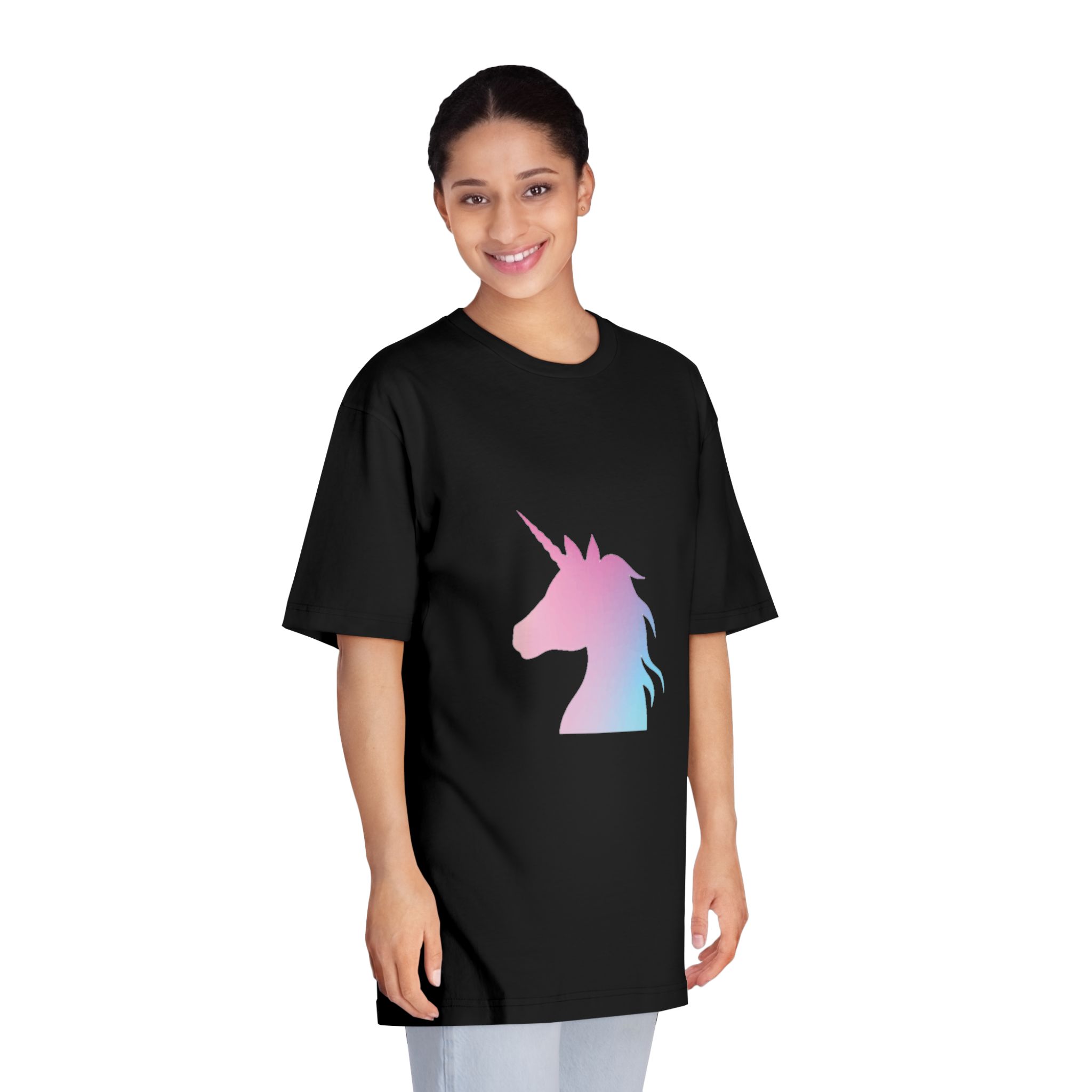 Pastel Unicorn Silhouette Art Unisex Classic Crewneck T Shirt - Image 7