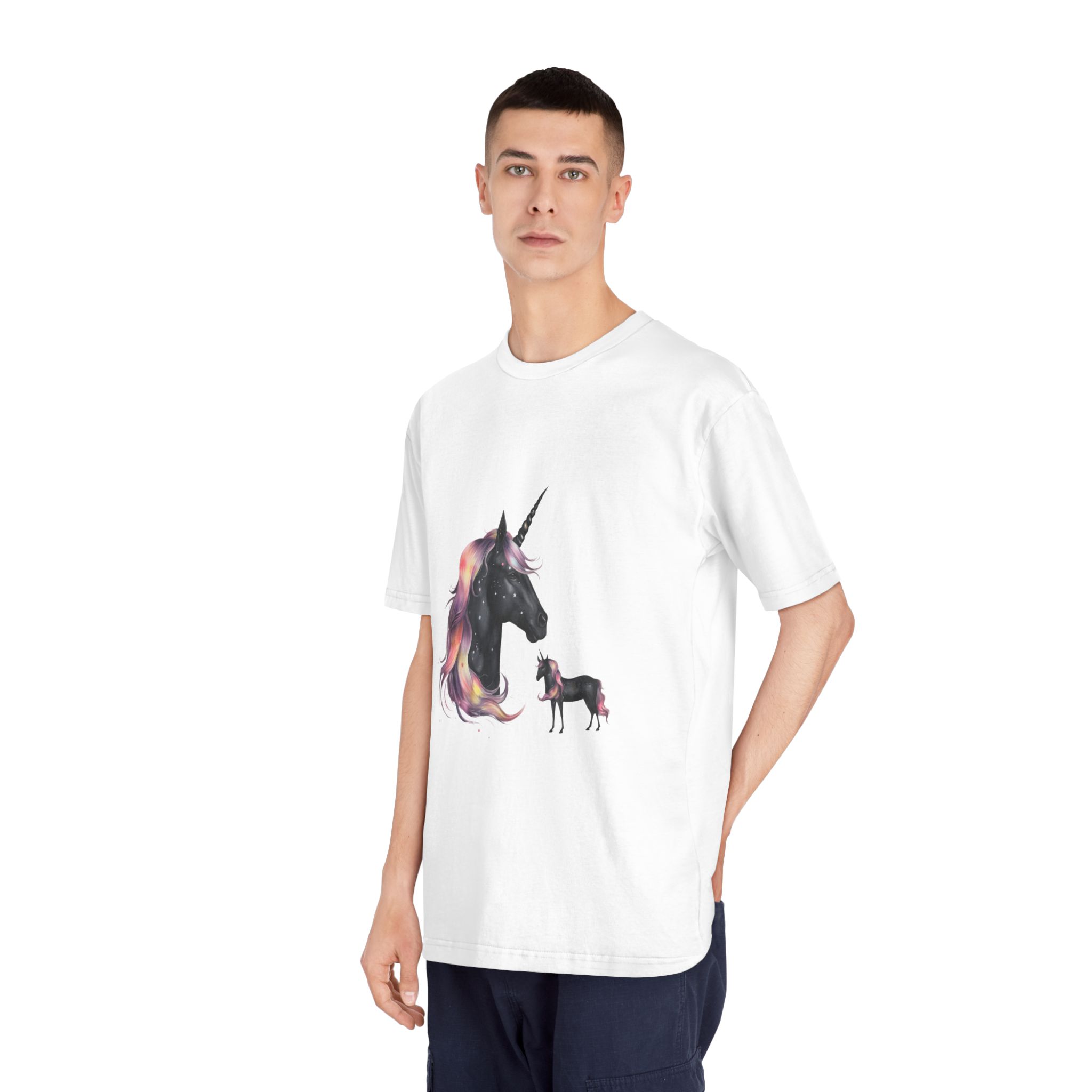 There Is Unicorn Star Sky Generative Ai Unisex Classic Crewneck T Shirt - Image 4