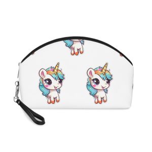 Sticker Unicorn With Rainbow Mane Blue Eyes Makeup Bag