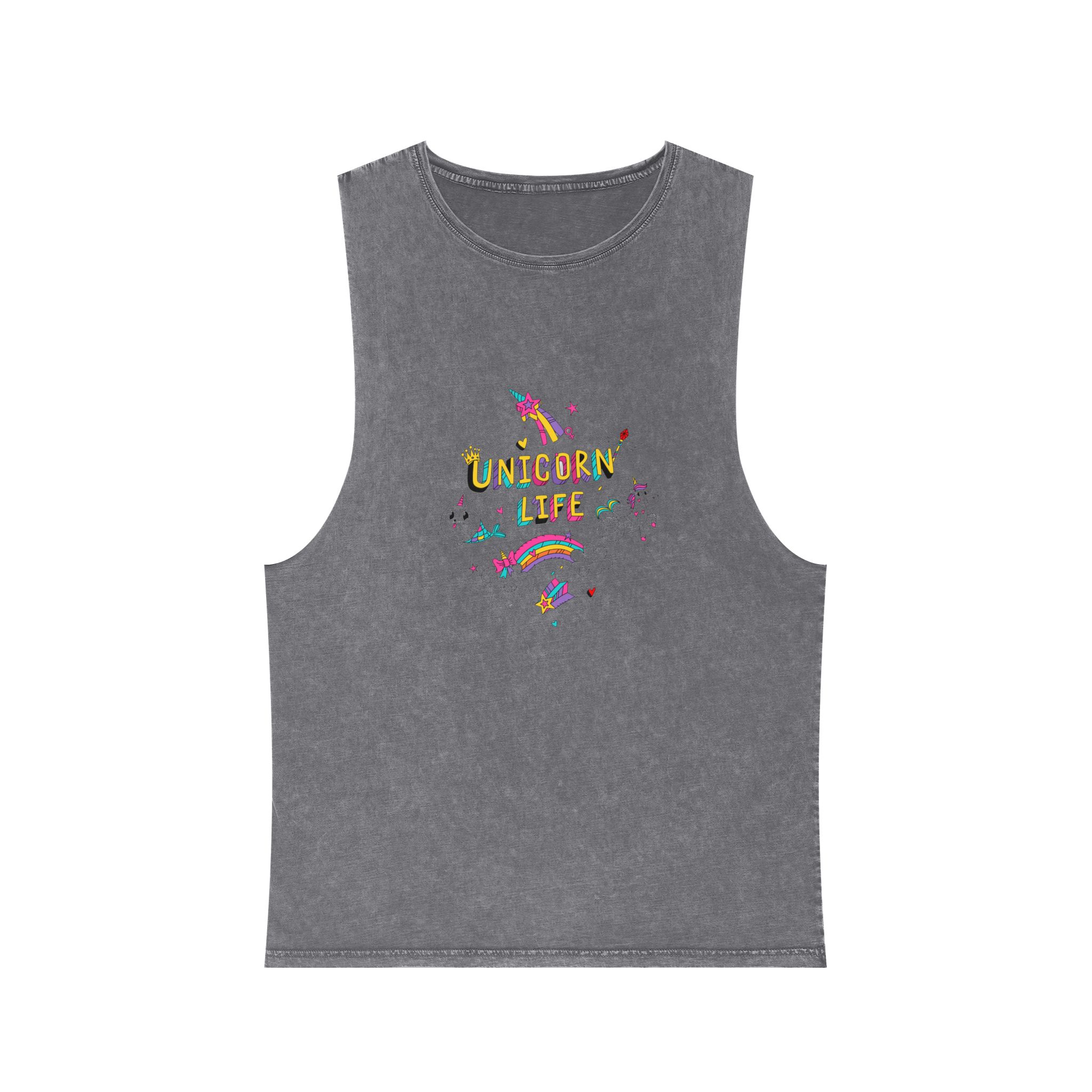 Unicorn V370 Unisex Stonewash Tank Top - Image 9