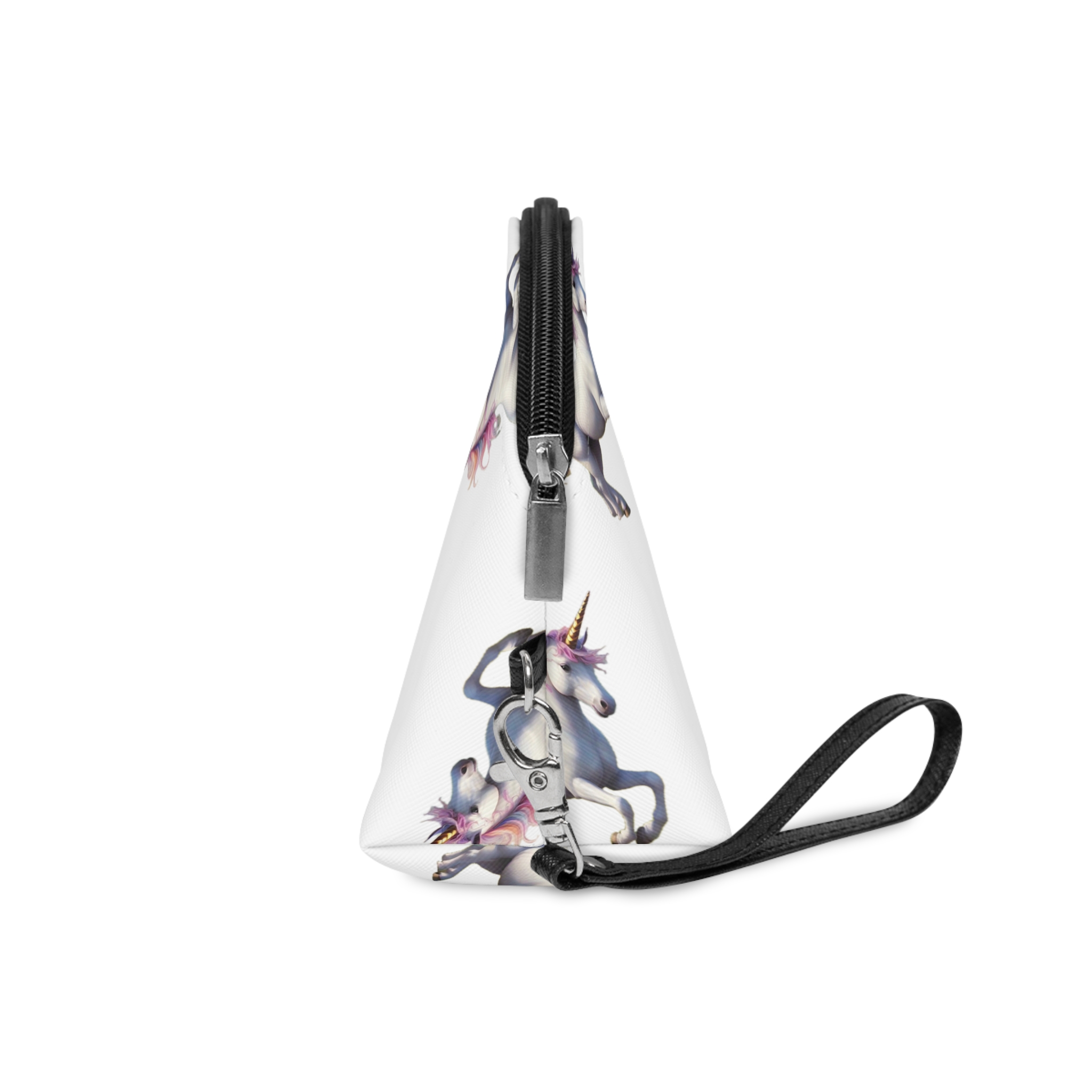 Beautiful Unicorn Running Magical Meadow Unicorn Background Images Whimsical Unicorn (85) Makeup Bag - Image 3