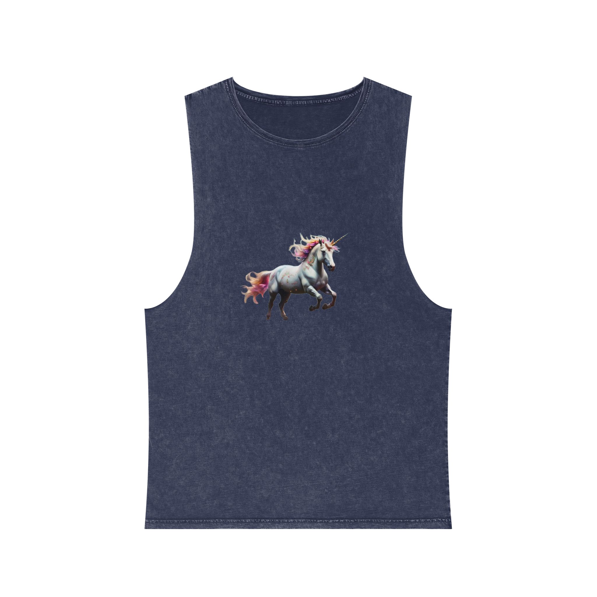 Beautiful Unicorn Running Magical Meadow Unicorn Background Images Whimsical Unicorn (50) Unisex Stonewash Tank Top - Image 13