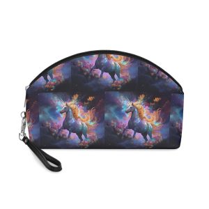 Unicorn Clouds With Rainbow Mane Star Field Generative Ai Makeup Bag