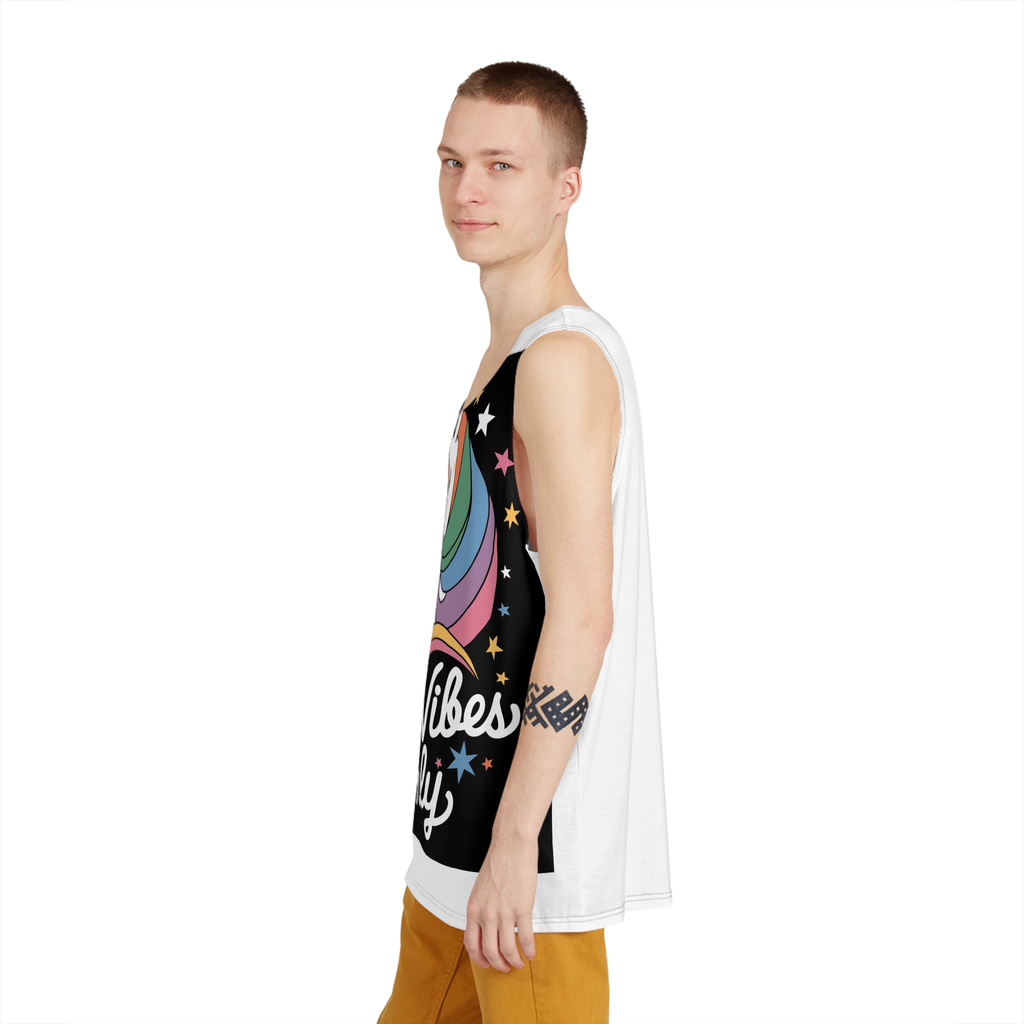 Good Vibes Only T Shirt Design Mens Tank Aop
