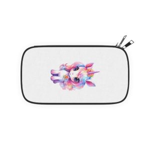 Cute Colorful Magic Unicorn With Flowers Watercolor Style (3) Passport Wallet