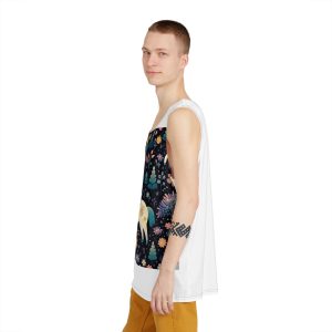 Childish Seamless Pattern Background With Colorful Unicorns Mens Tank Aop