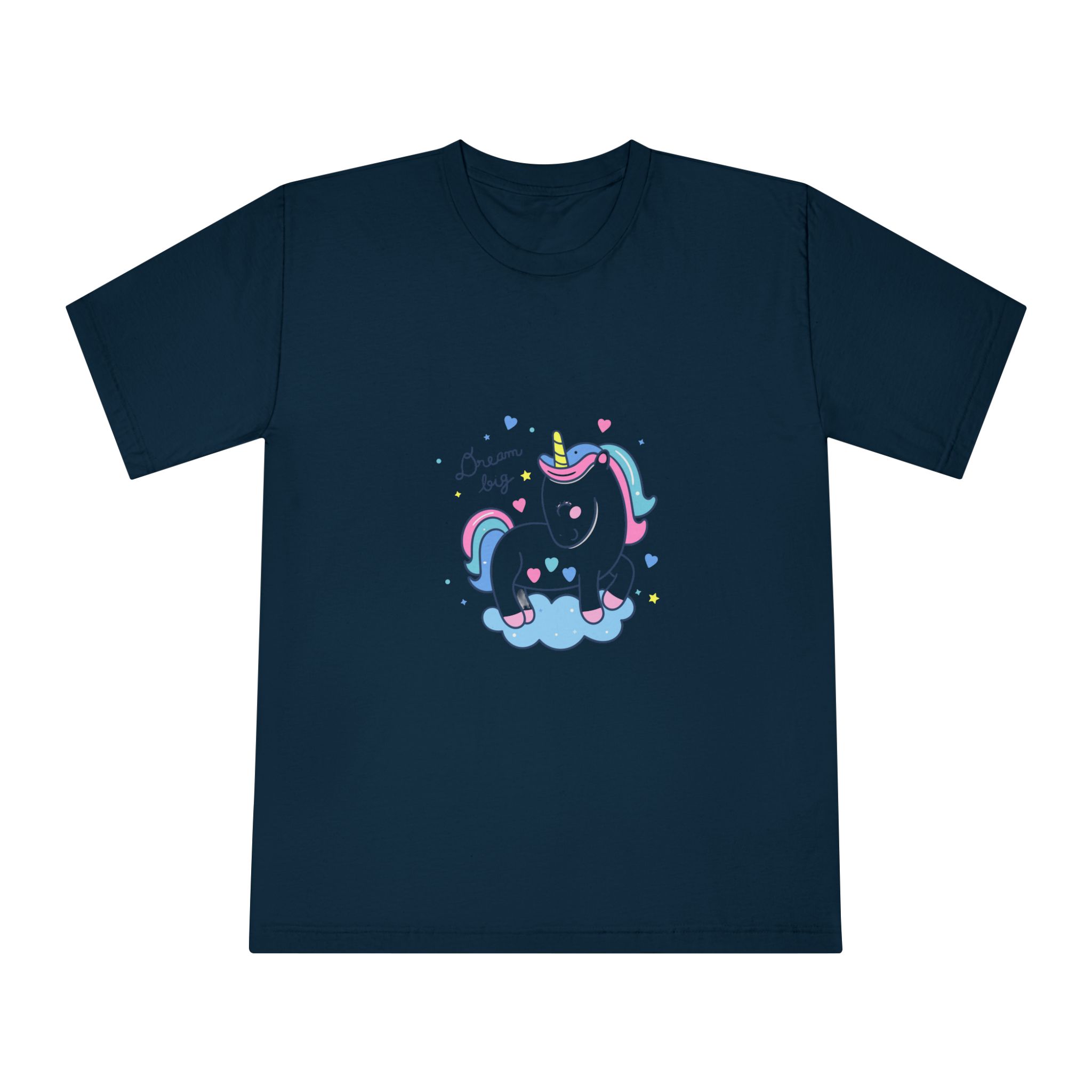 Cute Unicorn Cartoon Dream Big Series Hand Drawn Style Unisex Classic Crewneck T Shirt - Image 17