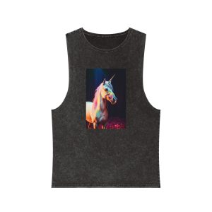 Magical Mythical Unicorn Creature 5 Unisex Stonewash Tank Top