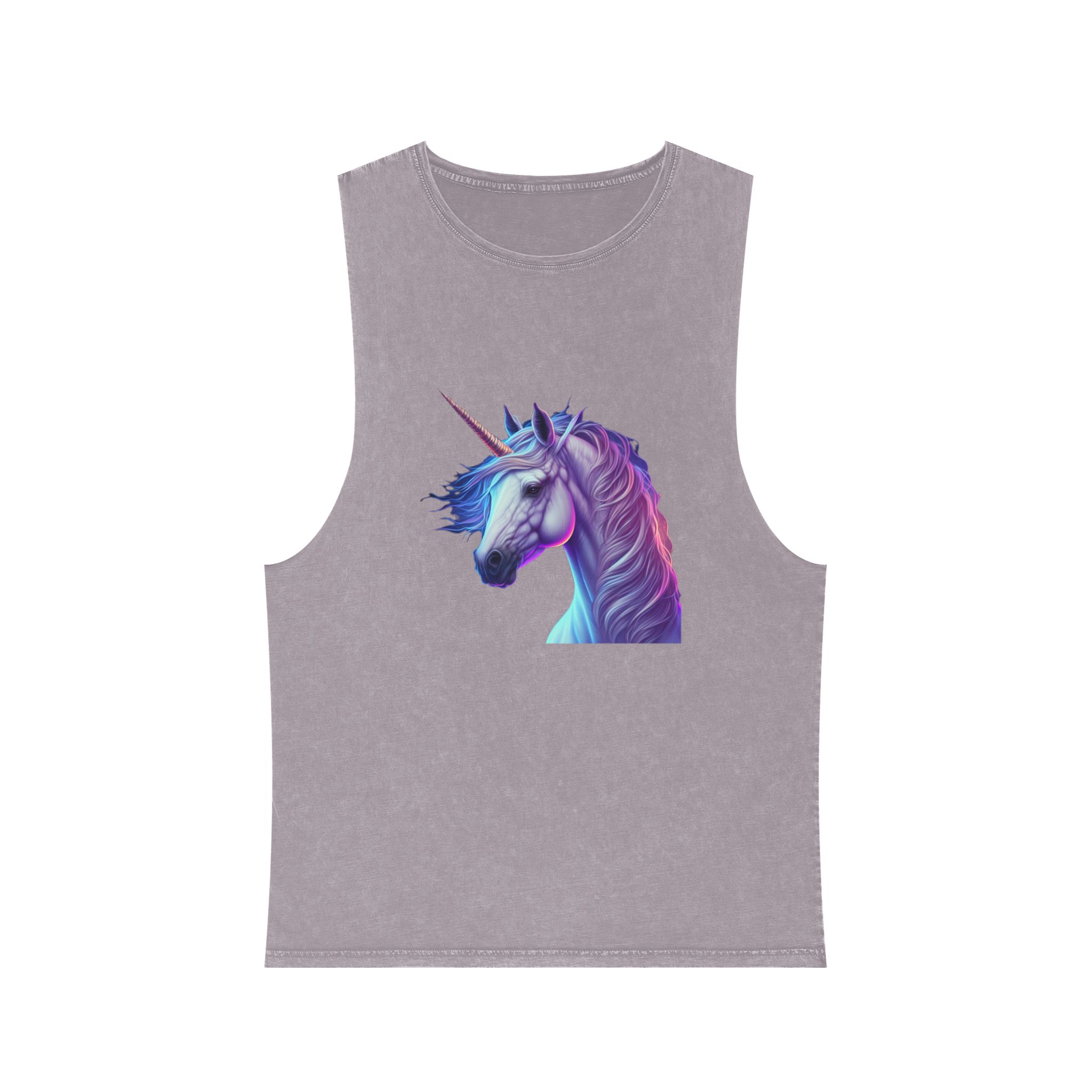 Adorable Colorful Unicorn Copy Unisex Stonewash Tank Top - Image 17