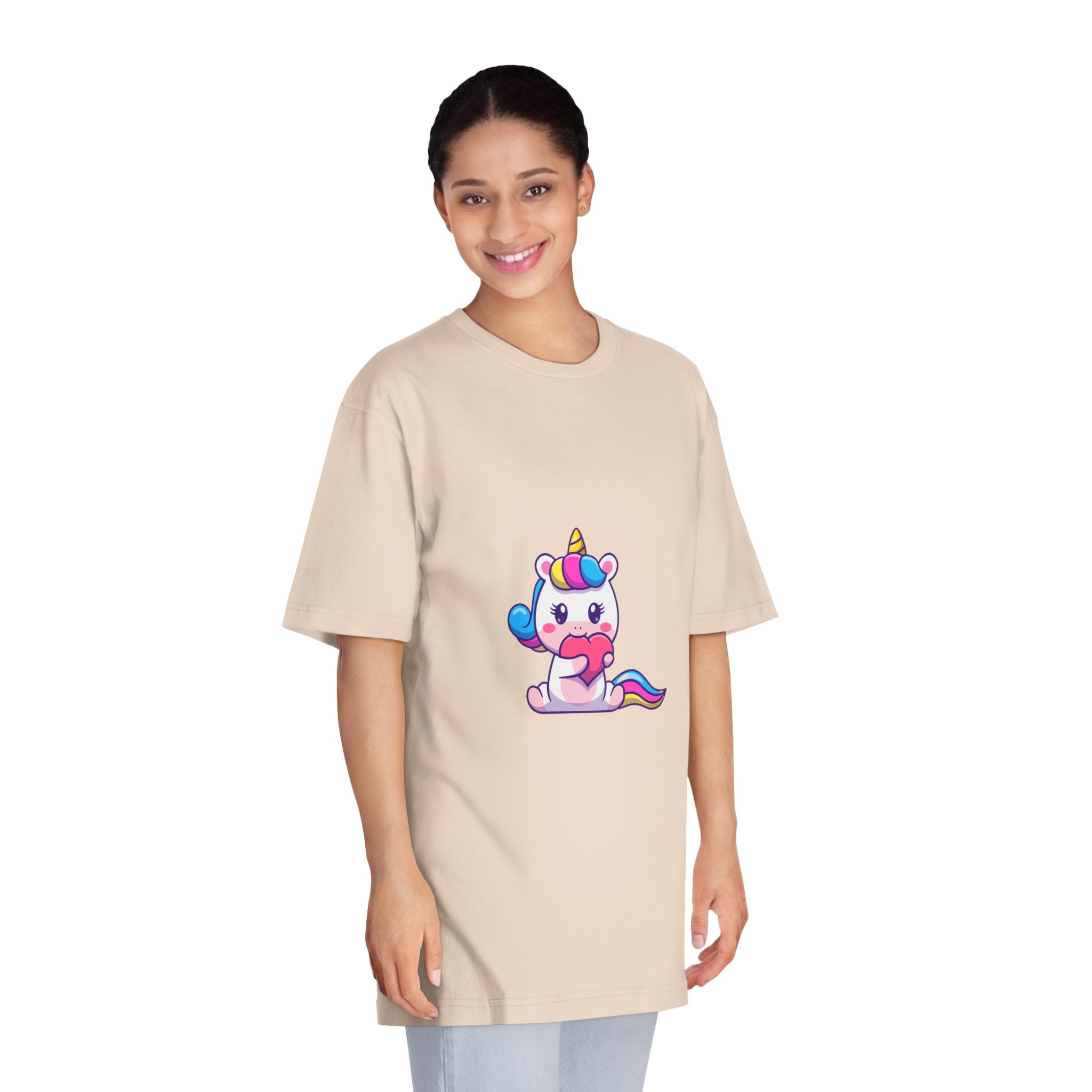 Cute Unicorn Heart Unisex Classic Crewneck T Shirt - Image 11