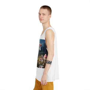 Beautiful Unicorn Running Magical Meadow Unicorn Background Images Whimsical Unicorn (38) Mens Tank Aop