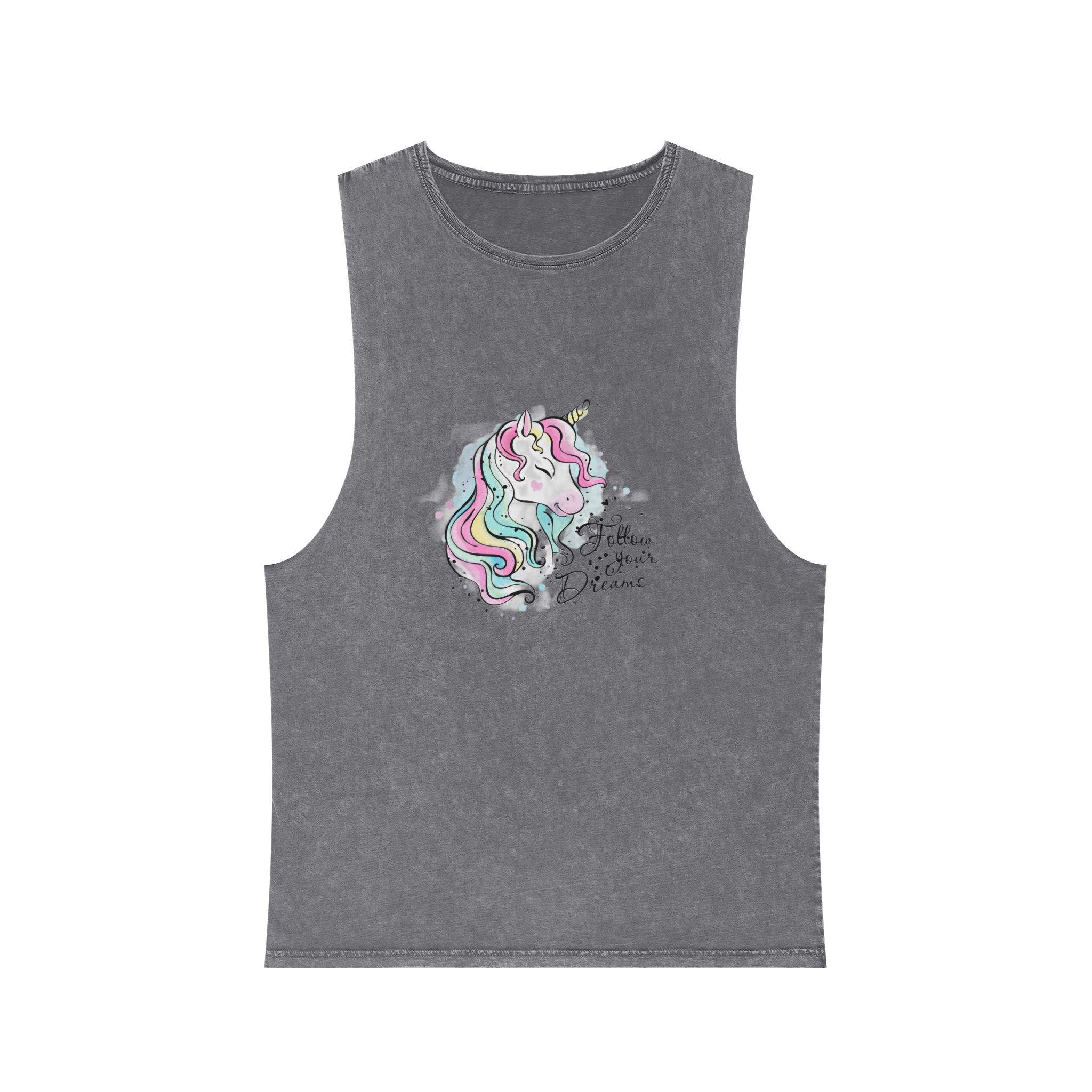 Follow Your Dream Unisex Stonewash Tank Top - Image 9