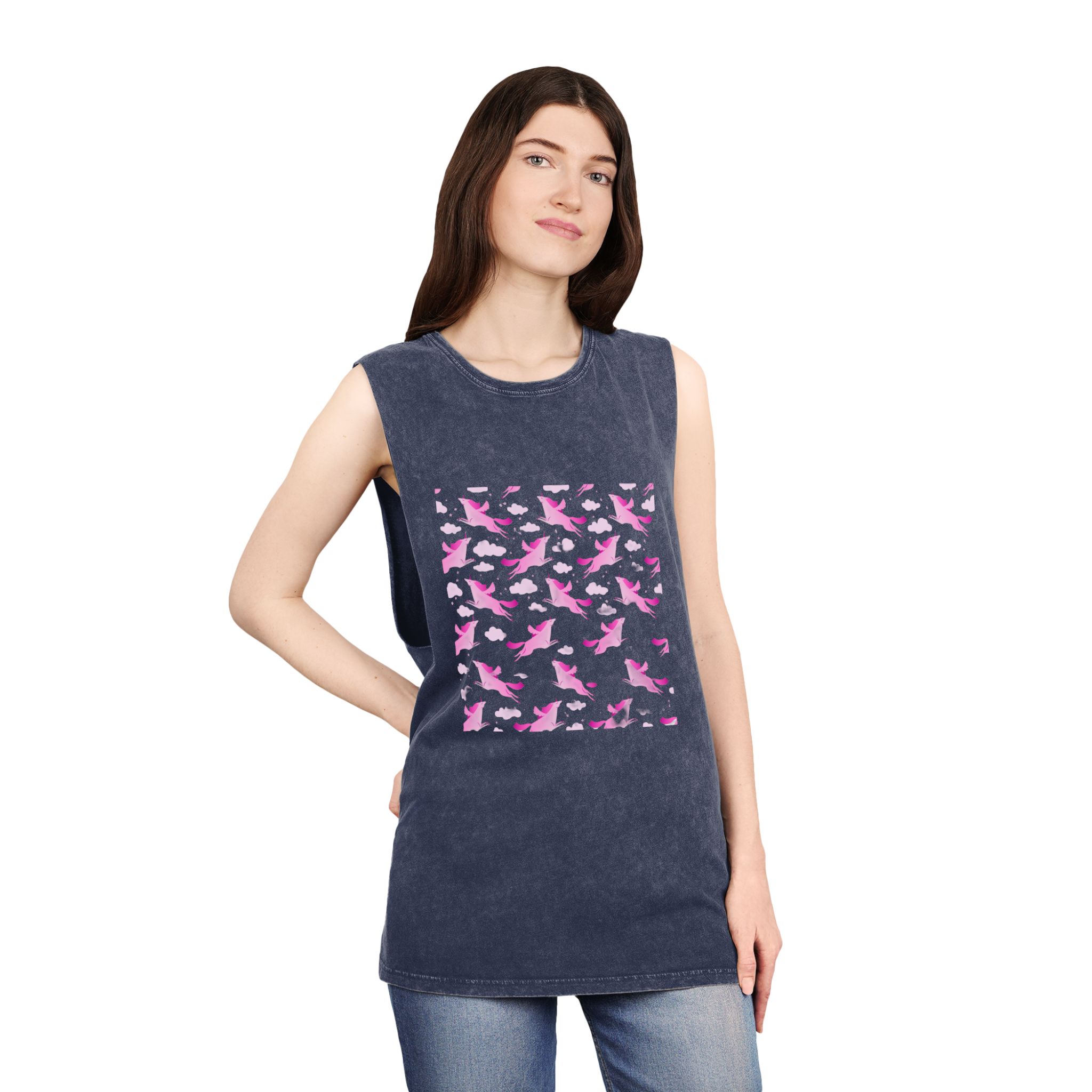 Unicorn V512 Unisex Stonewash Tank Top - Image 16