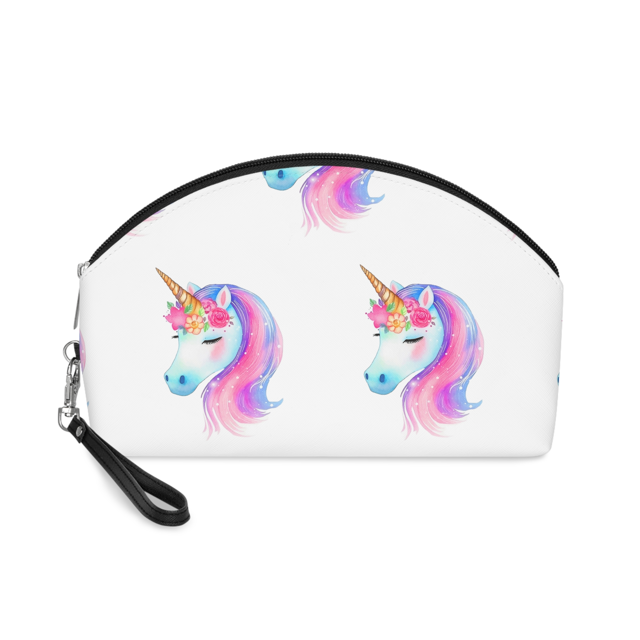 Cute Unicorn Watercolor Hand Painted 01 Makeup Bag