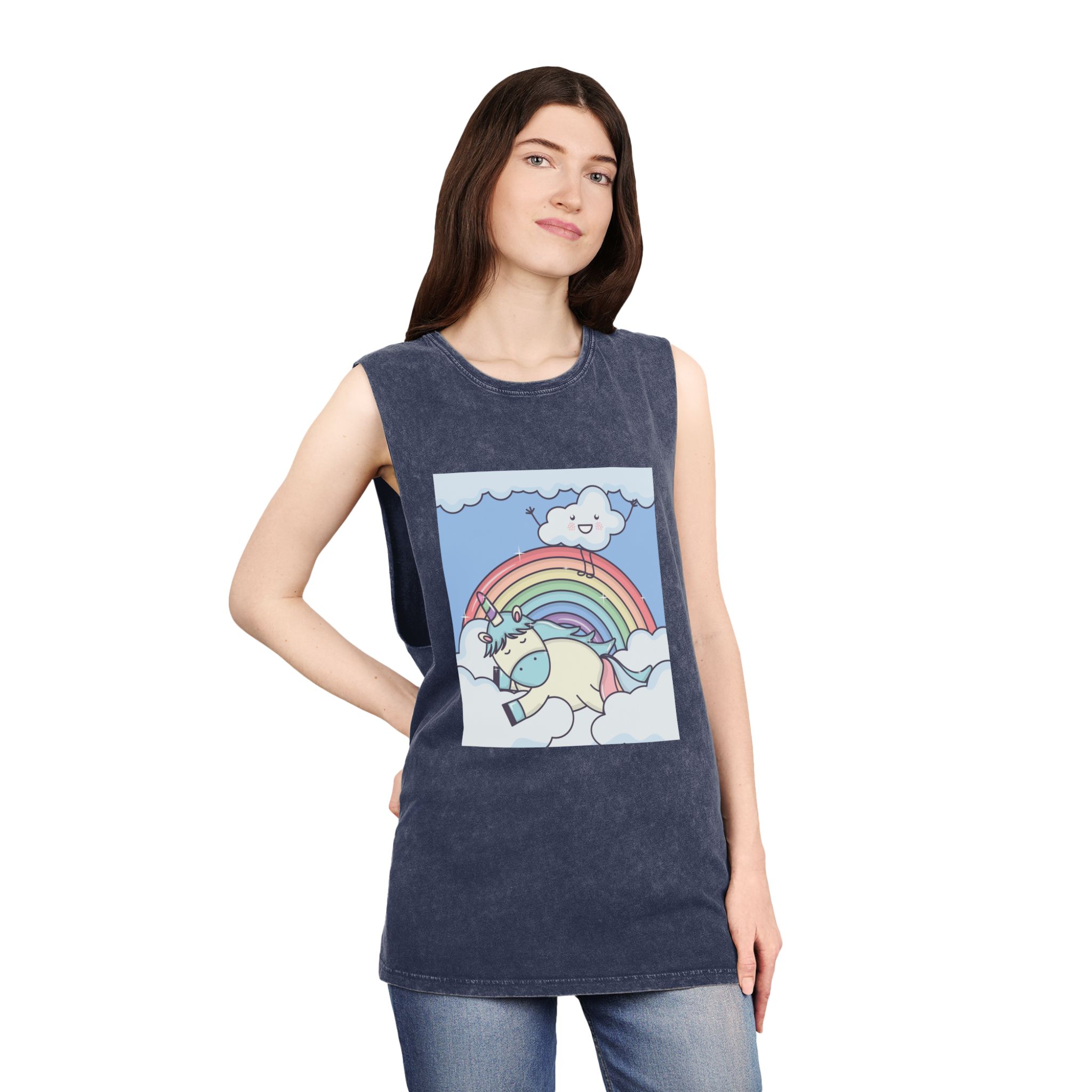 Unicorn V353 Unisex Stonewash Tank Top - Image 16
