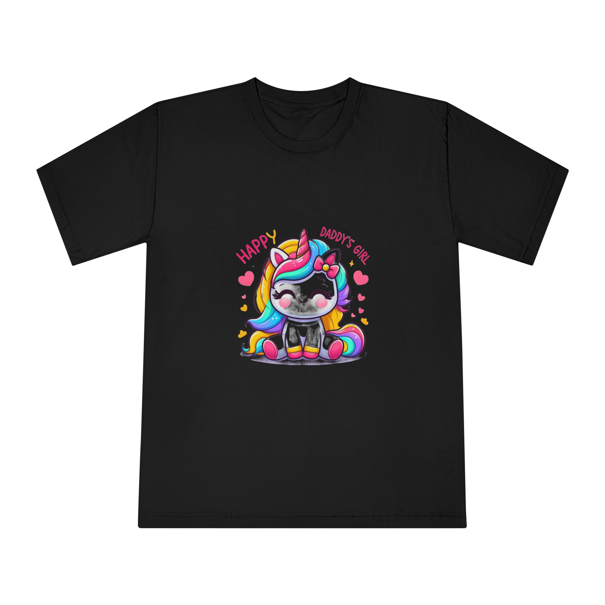 Happy Daddys Girl Unicorn Unisex Classic Crewneck T Shirt - Image 5